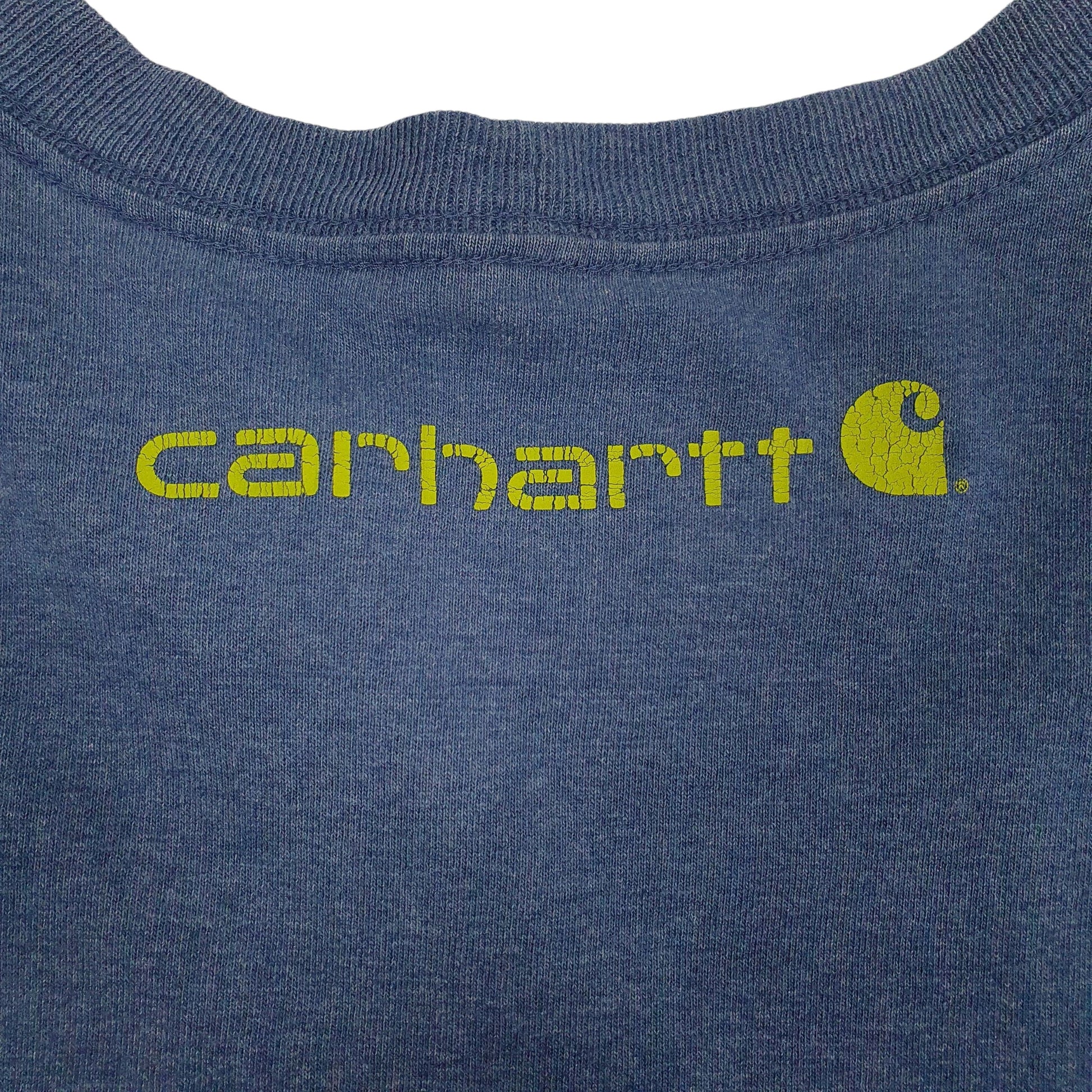 Mens Blue Carhartt K195 413 Spellout  T Shirt