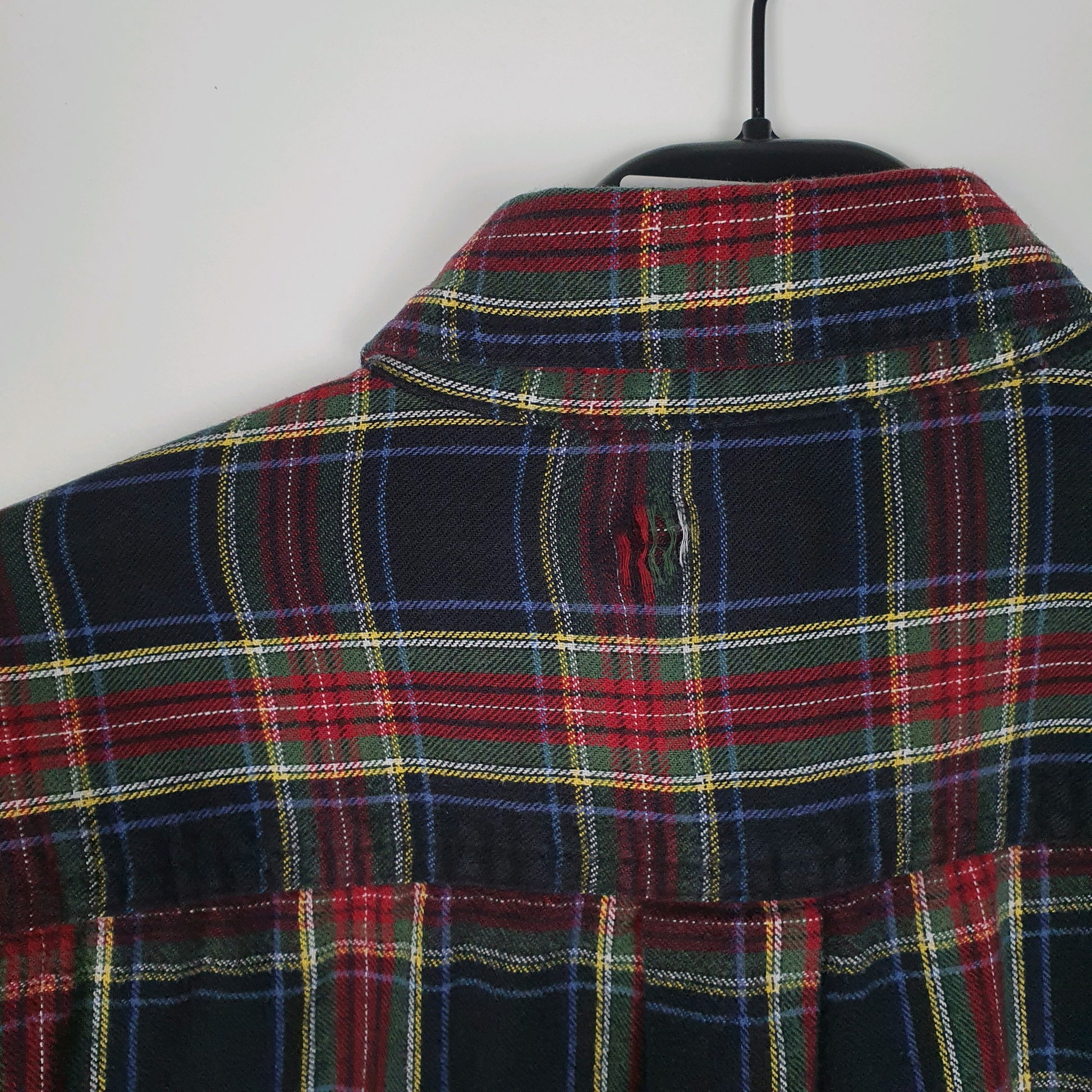 Mens Navy L.L.Bean Thick Flannel  Shirt