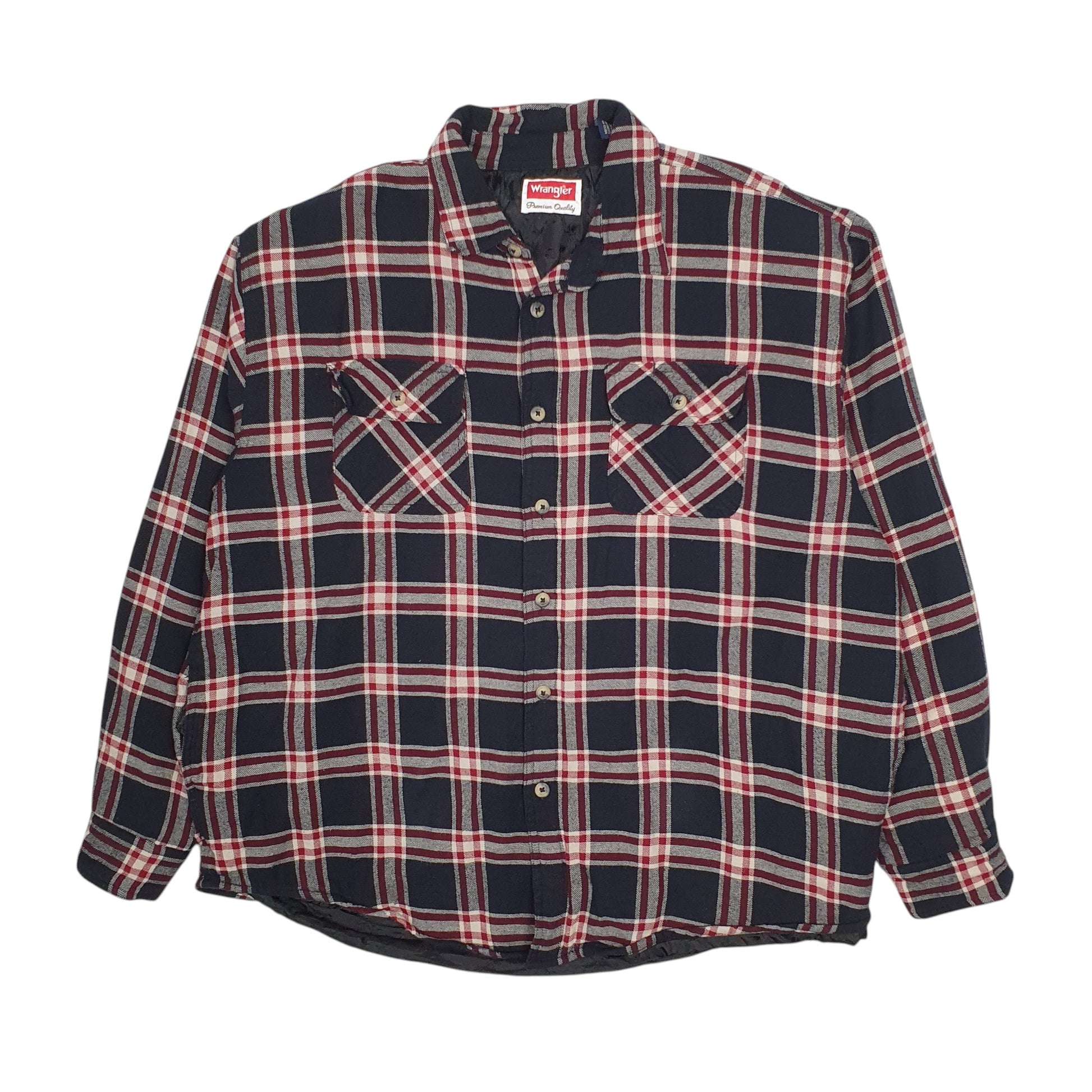 Mens Black Wrangler Plaid  Coat