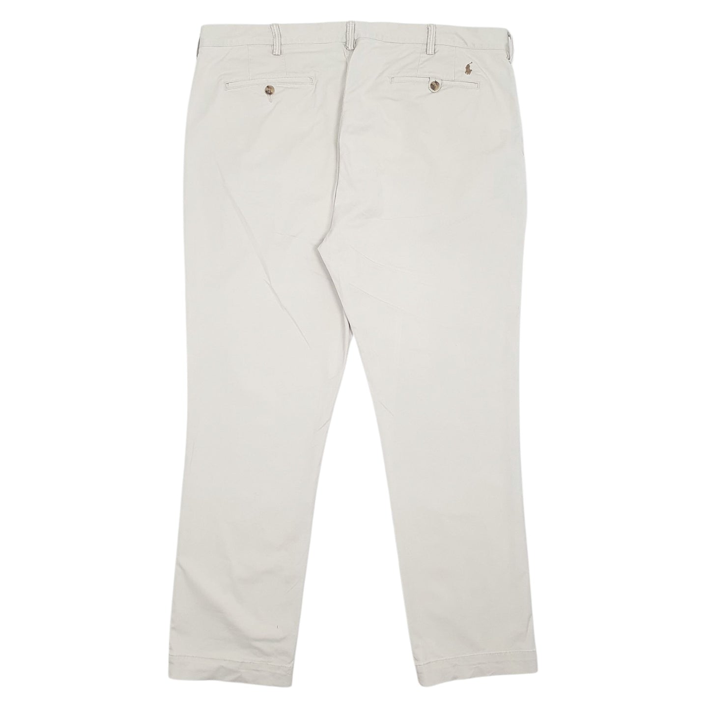 Mens Cream Polo Ralph Lauren Stretch Straight Fit  Trousers