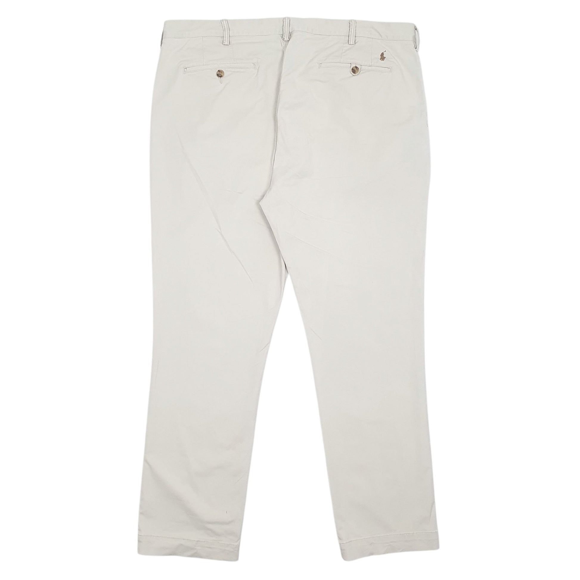 Mens Cream Polo Ralph Lauren Stretch Straight Fit  Trousers