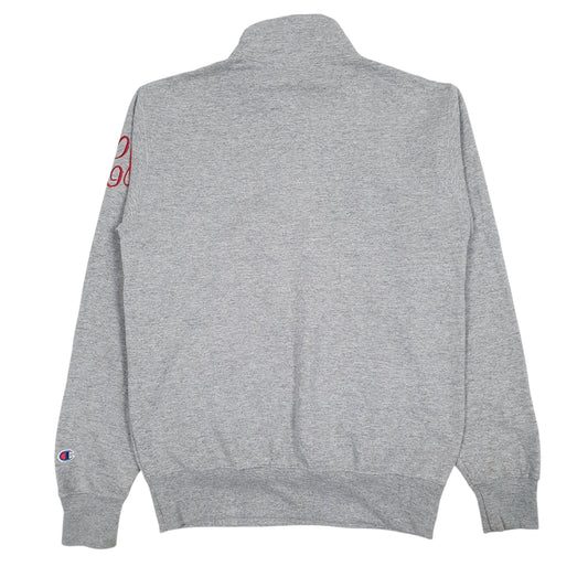 Mens Grey Champion  Quarter Zip Jumper