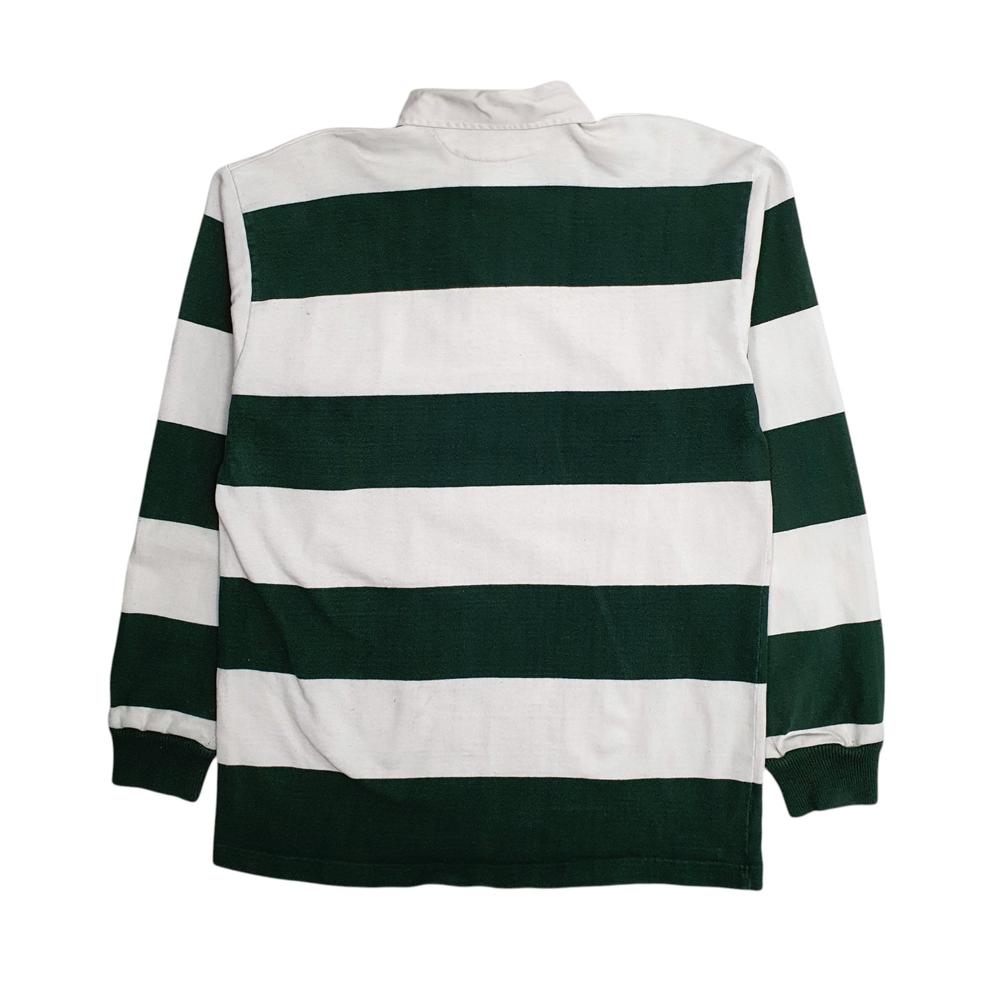 Mens White Barbarian Rugby Hoodie Polo Shirt