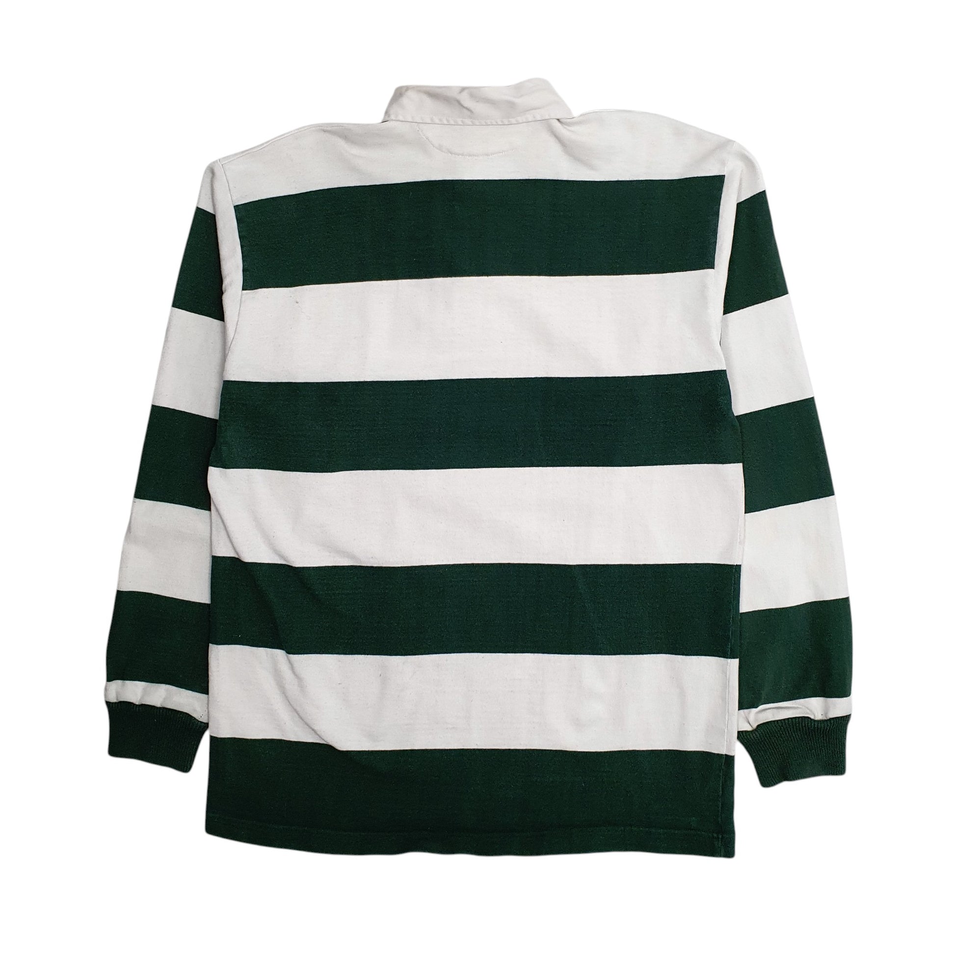 Mens White Barbarian Rugby Hoodie Polo Shirt