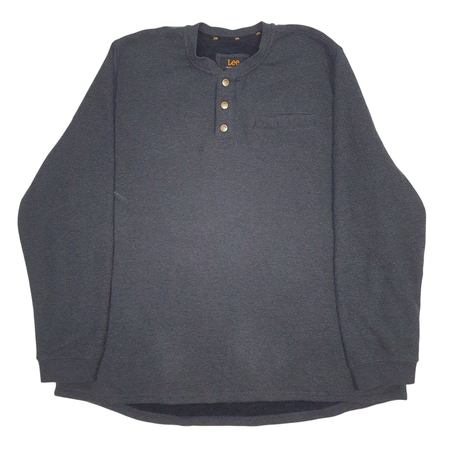 Mens Grey Lee Sherpa Lined Quarter Zip Jumper