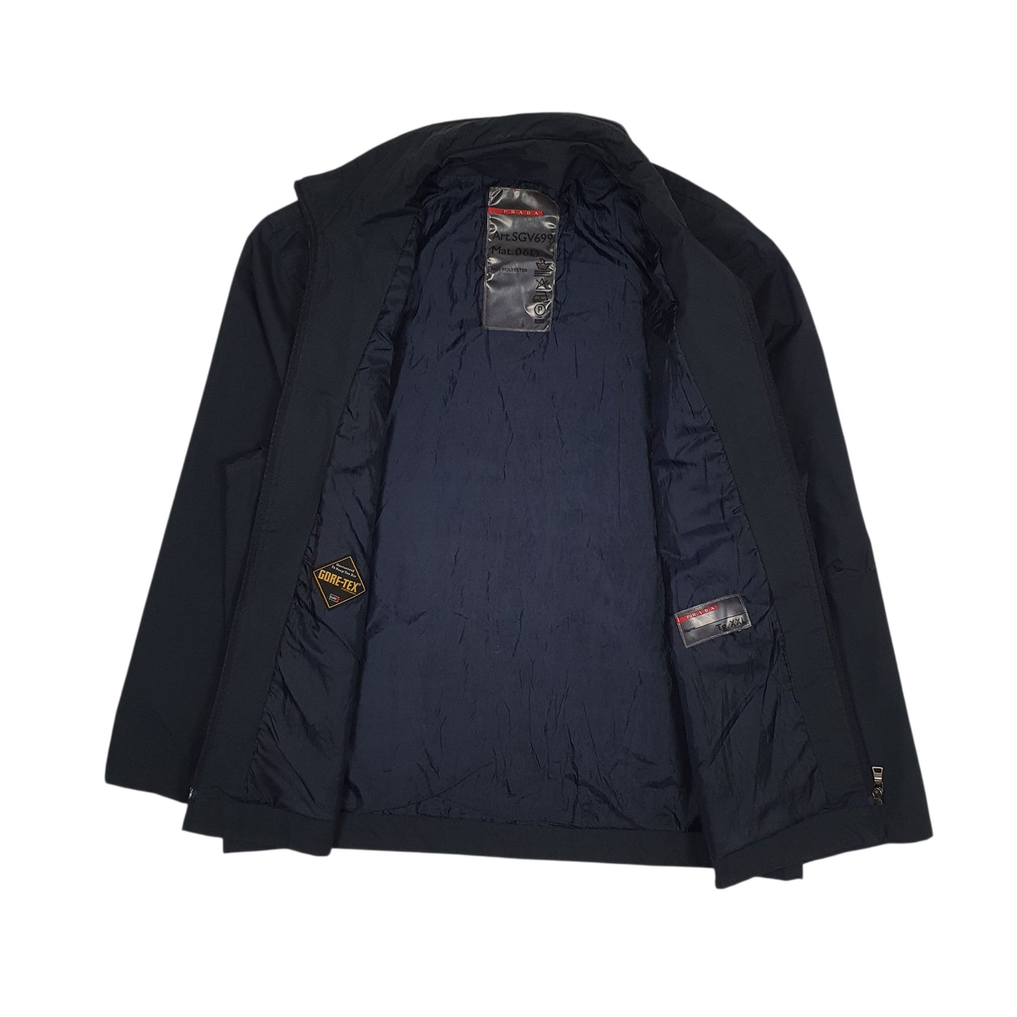 Mens Navy Prada SGV699 Goretex  Coat
