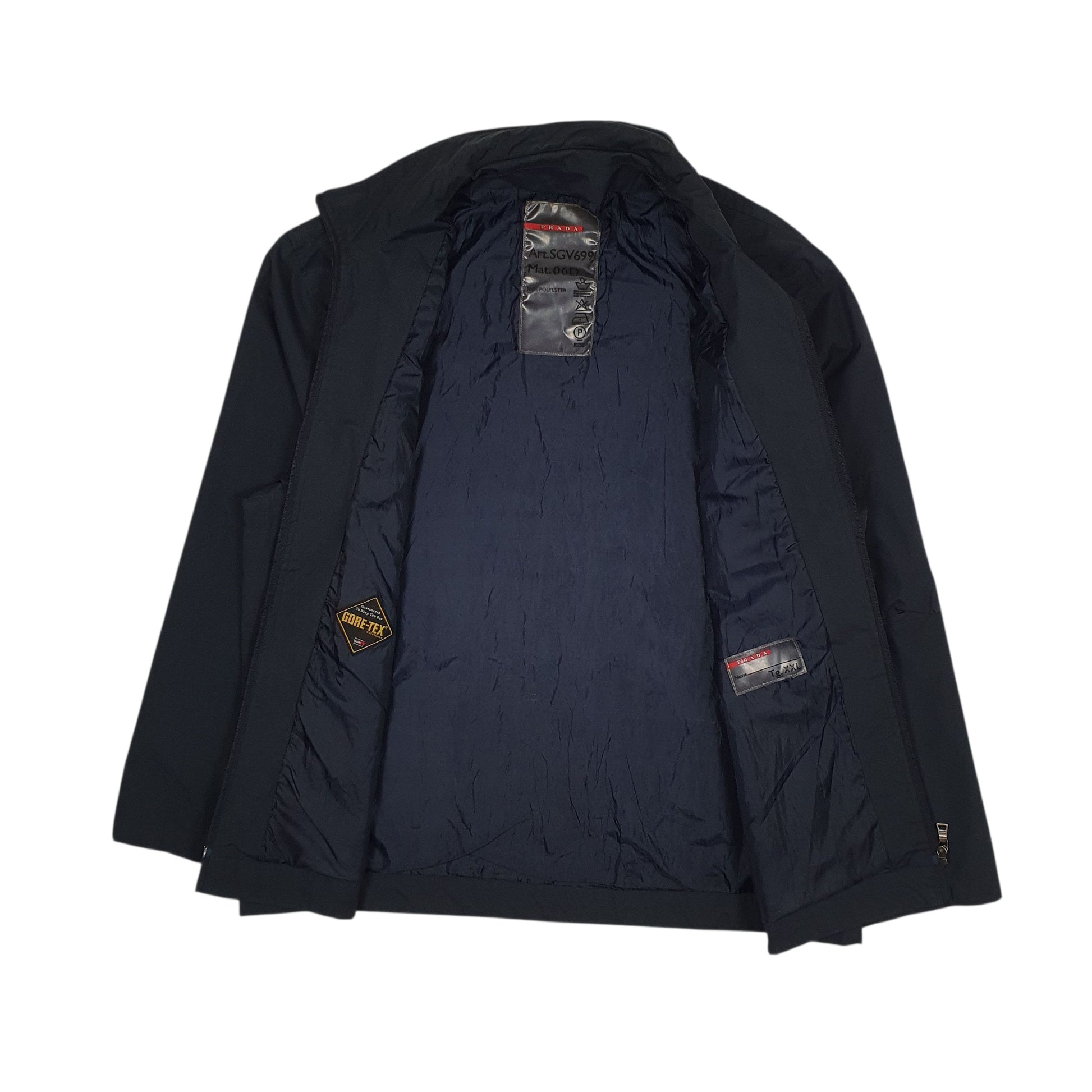 Mens Navy Prada SGV699 Goretex  Coat