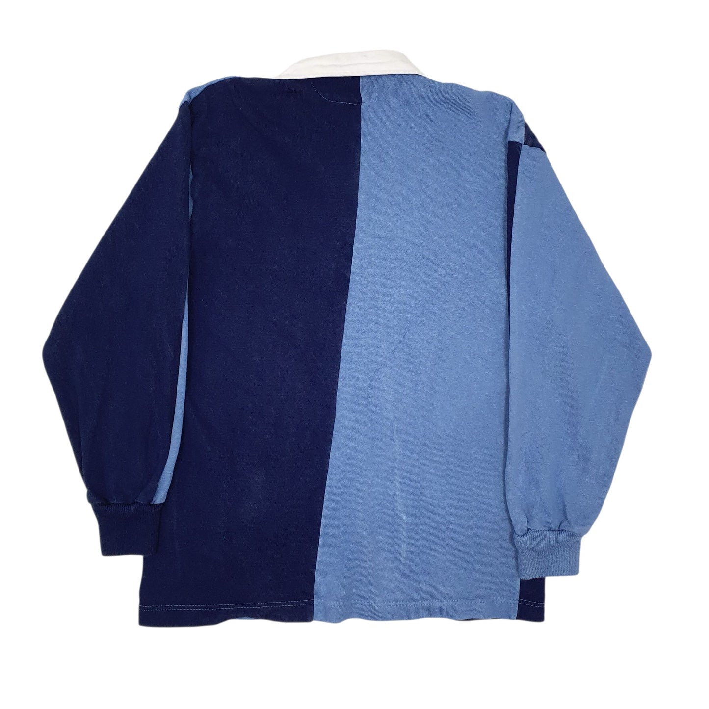 Mens Blue Barbarian Rugby Vintage Made In Canada Hoodie Polo Shirt