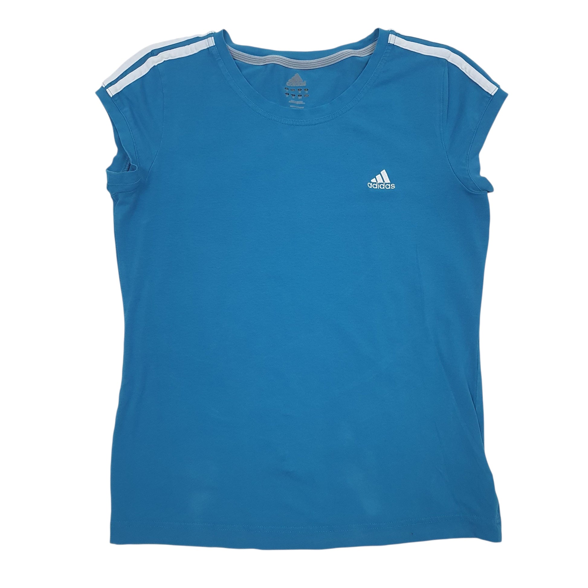 Womens Blue Adidas Active Wear Short Sleeve T Shirt