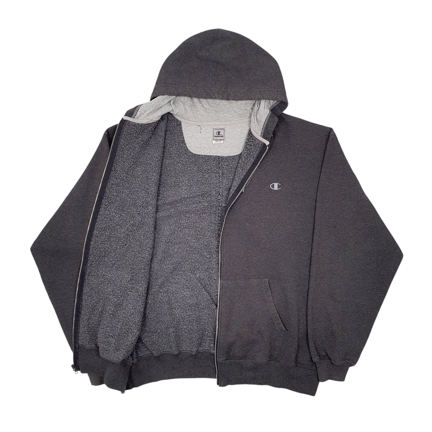 Mens Grey Champion  Full Zip Jumper