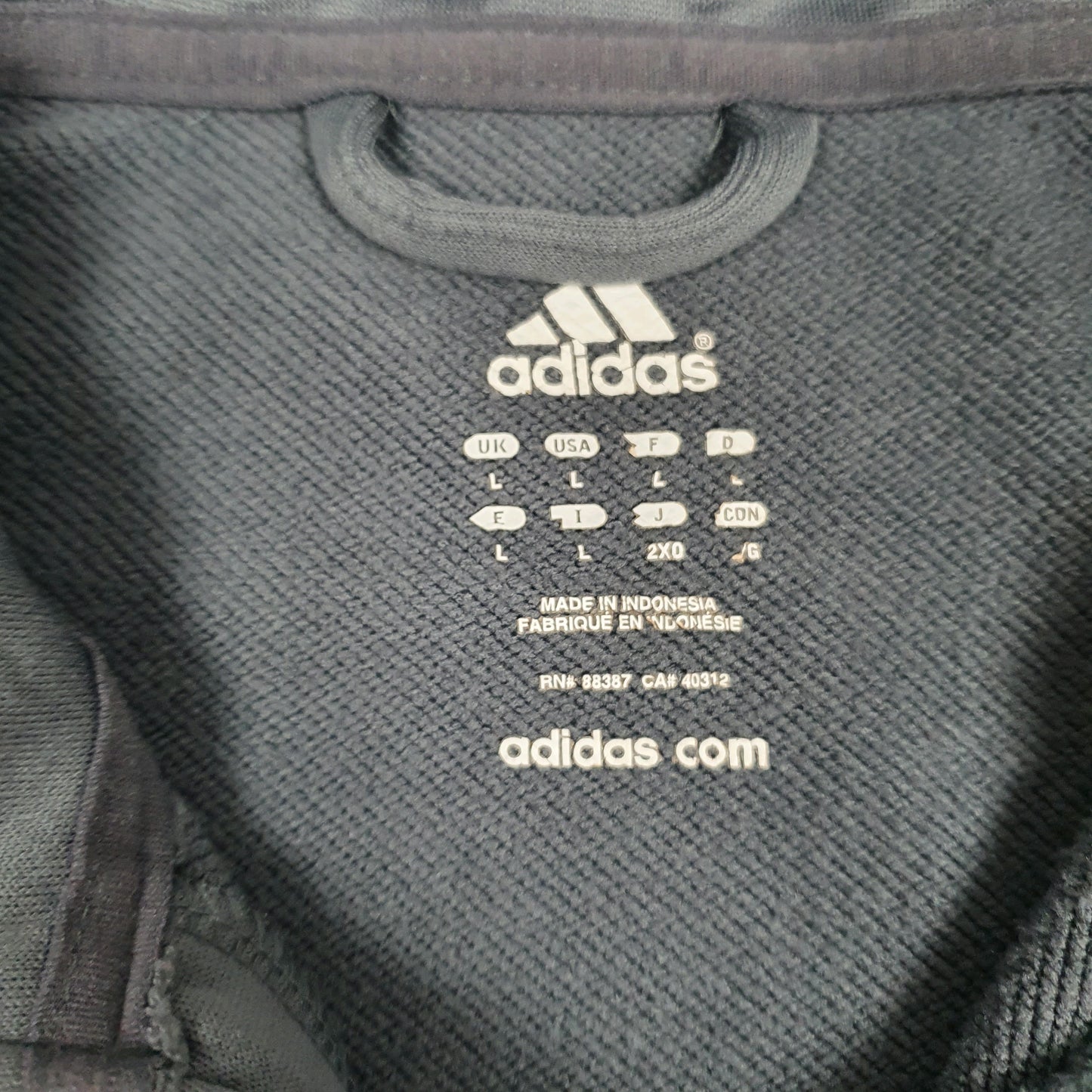 Mens Grey Adidas  Quarter Zip Jumper