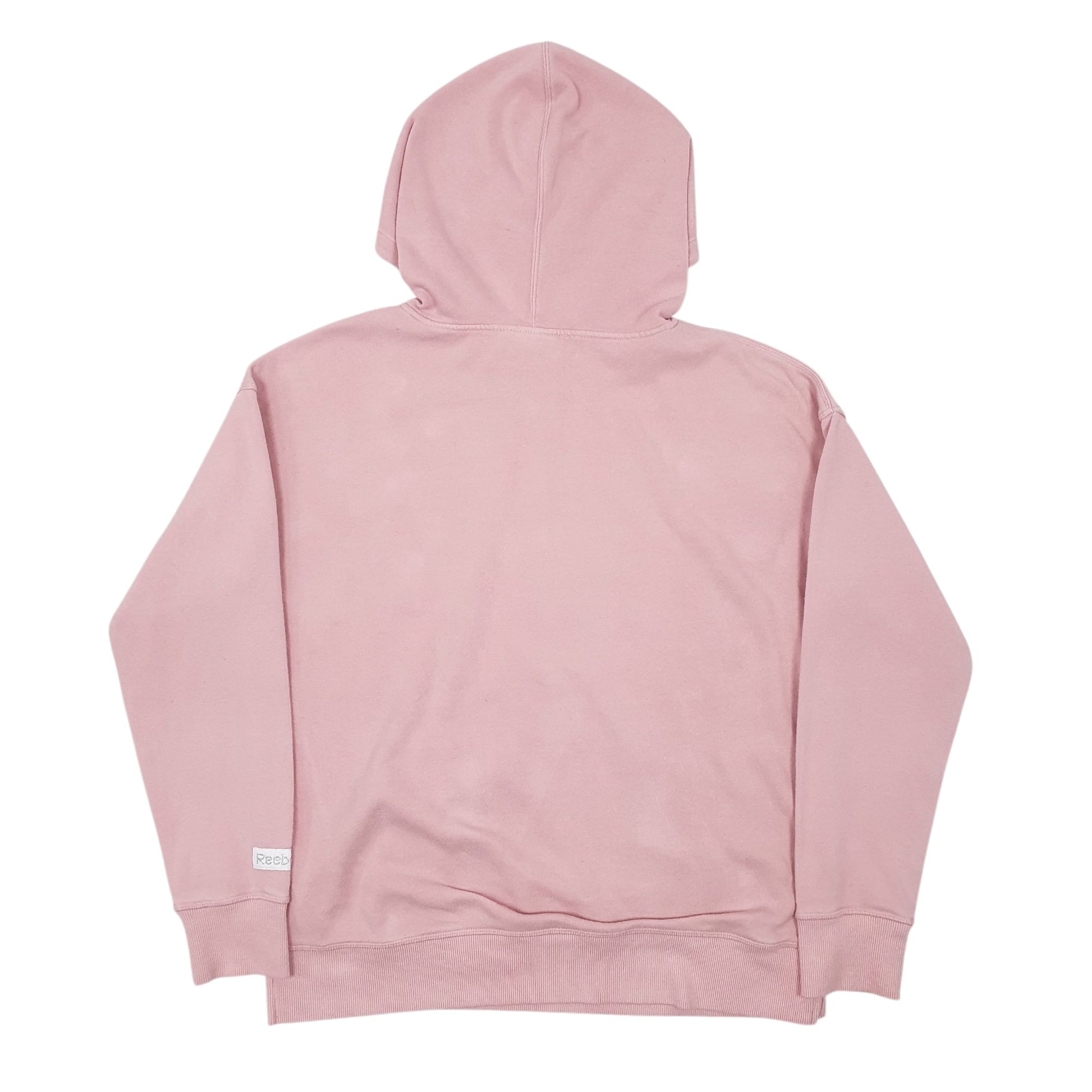 Womens Pink Reebok Spellout Hoodie Jumper