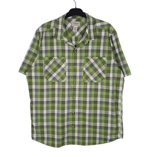 Mens Green L.L.Bean  Short Sleeve Shirt