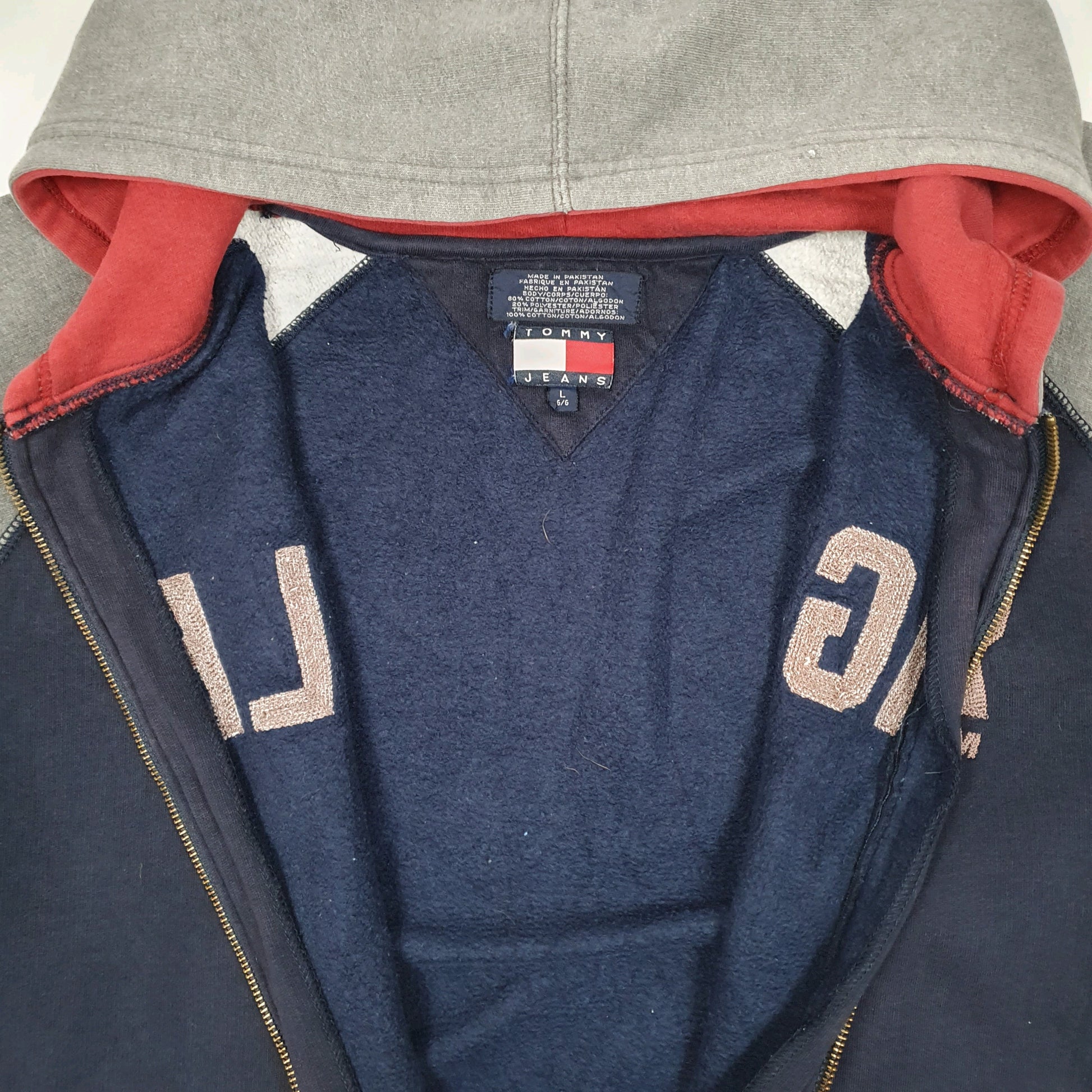 Mens Navy Tommy Hilfiger Hoodie Full Zip Jumper