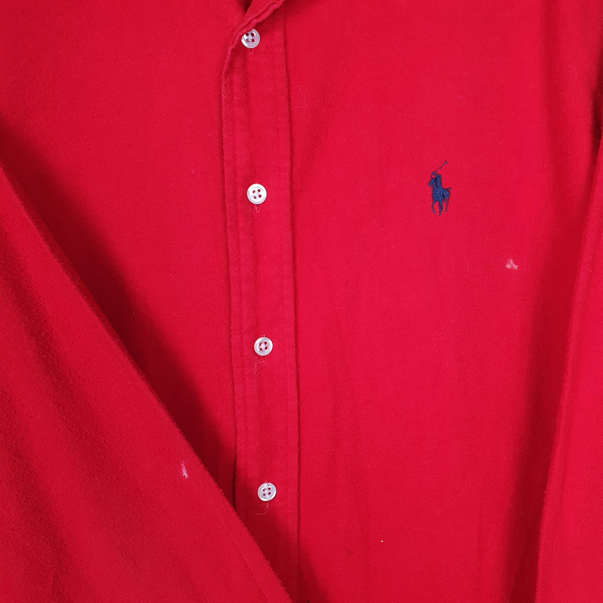 Mens Red Ralph Lauren Vintage 90s Chamois  Shirt
