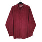 Mens Burgundy Covington Corduroy Long Sleeve Shirt