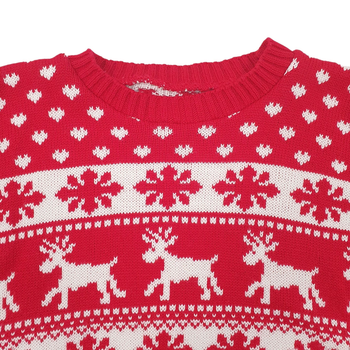 Womens Red Unbranded Christmas Made In The UK Crewneck Jumper