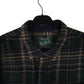 Mens Green Woolrich Thick Flannel Plaid  Shirt