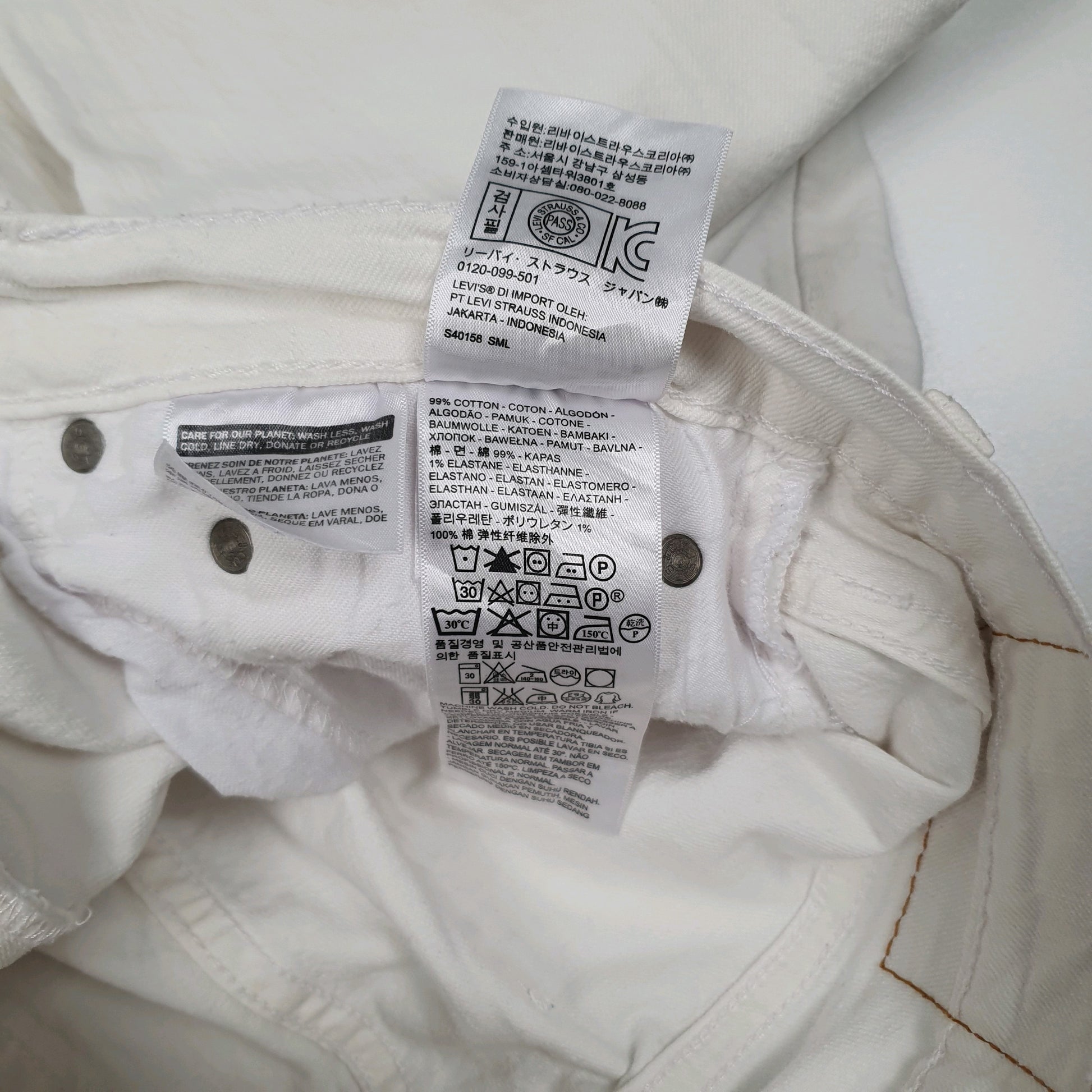 Mens White Levis   Jeans