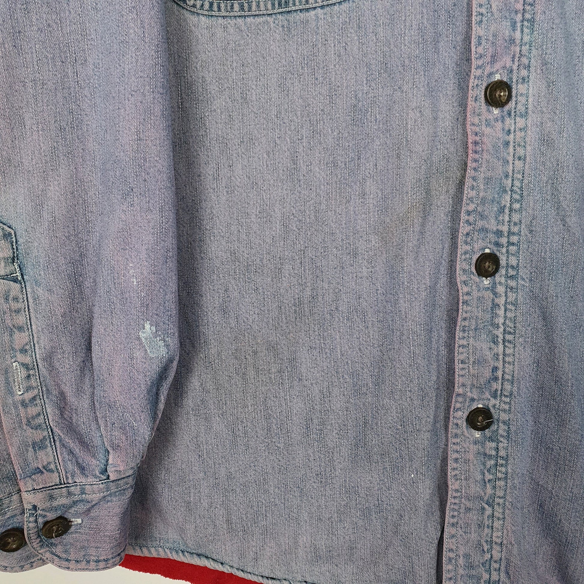 Mens Blue Woolrich Fleece Lined Shacket Jacket  Shirt