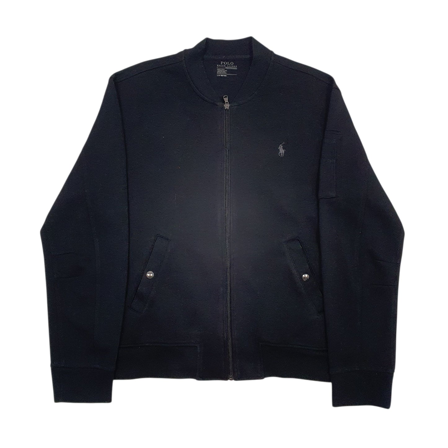 Mens Black Polo Ralph Lauren Performance Full Zip Jumper