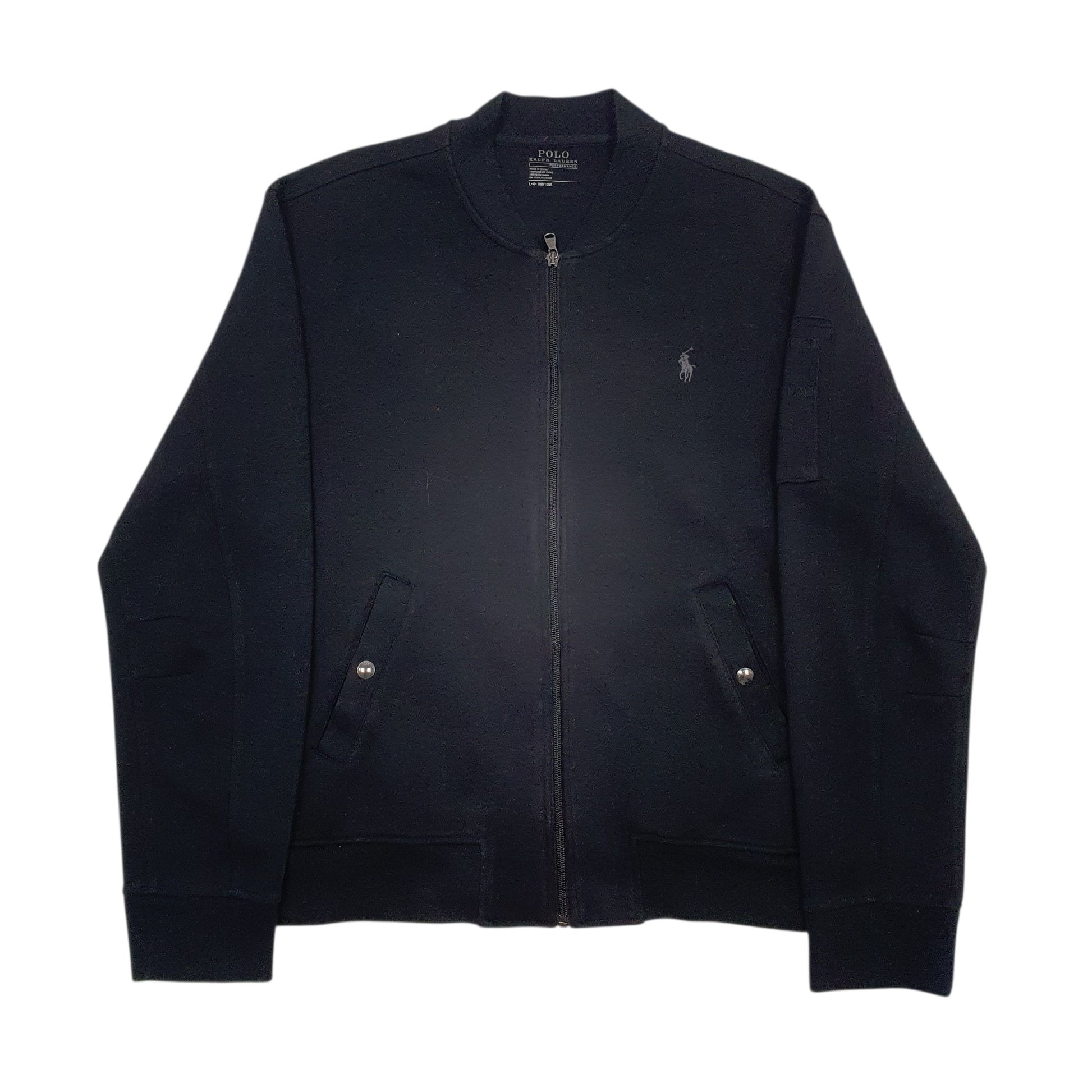 Mens Black Polo Ralph Lauren Performance Full Zip Jumper