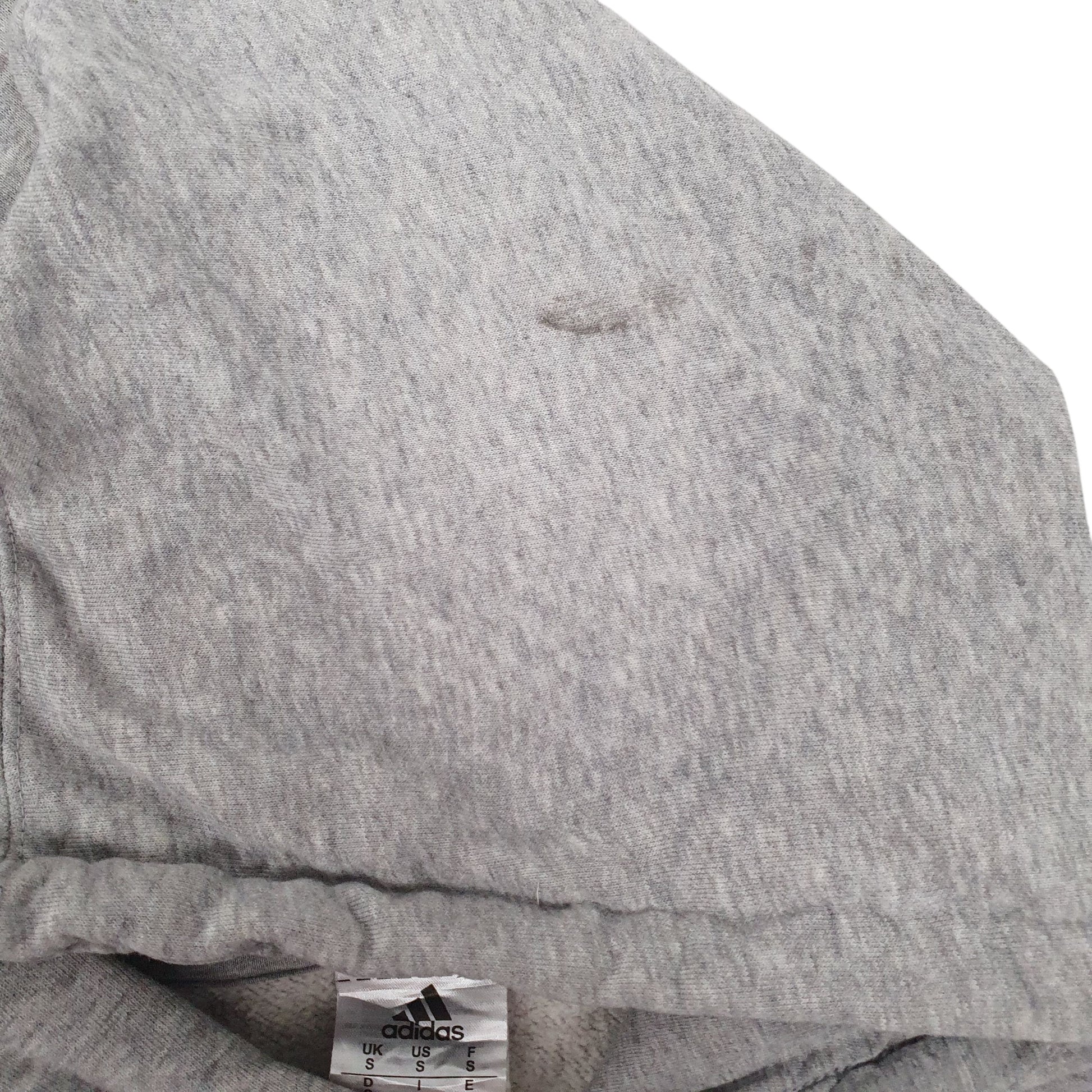 Mens Grey Adidas Spellout Hoodie Jumper