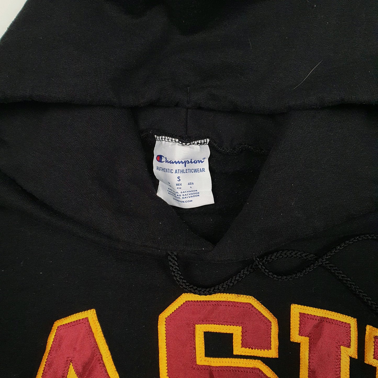 Mens Black Champion ASU Hoodie Jumper
