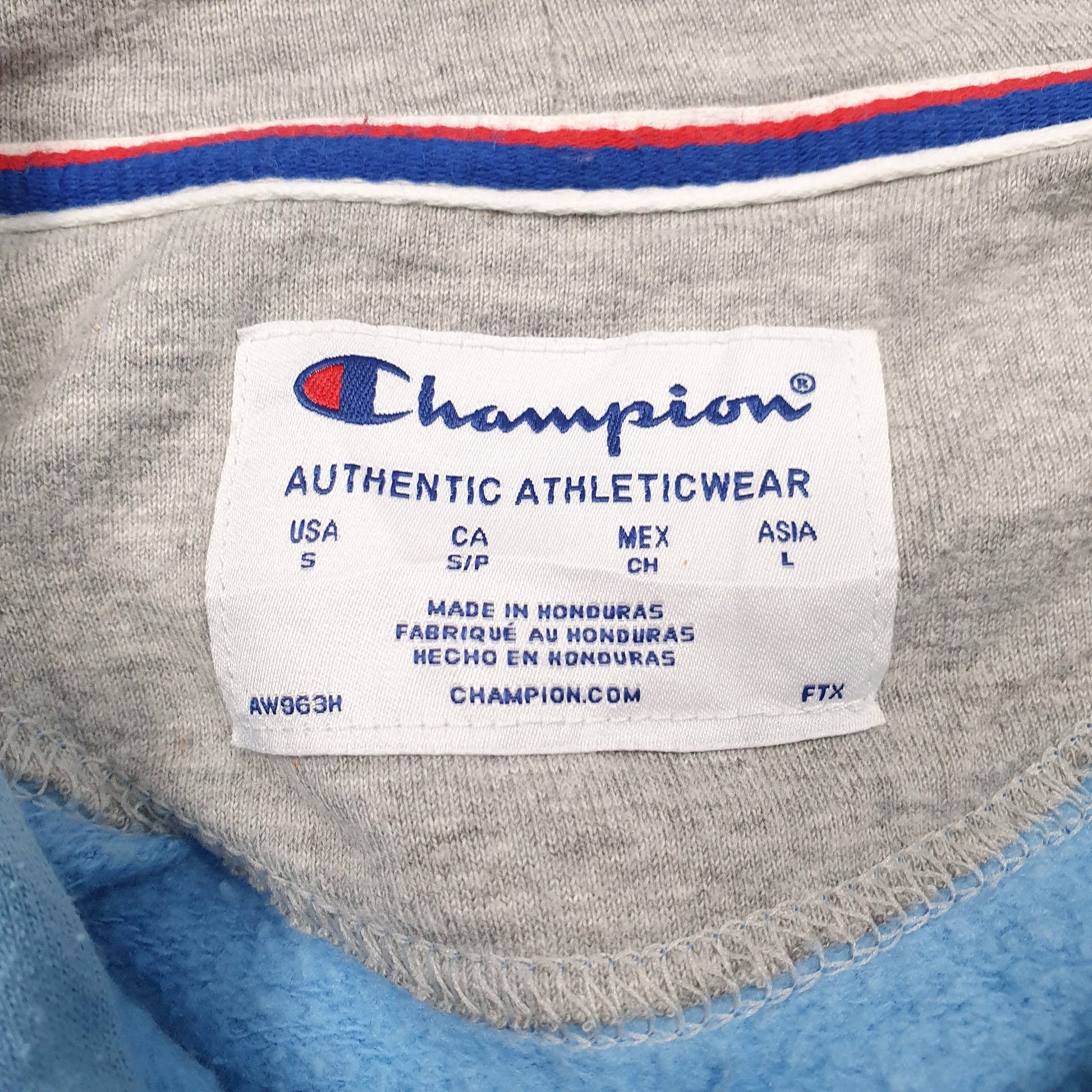 Mens Blue Champion  Hoodie Jumper