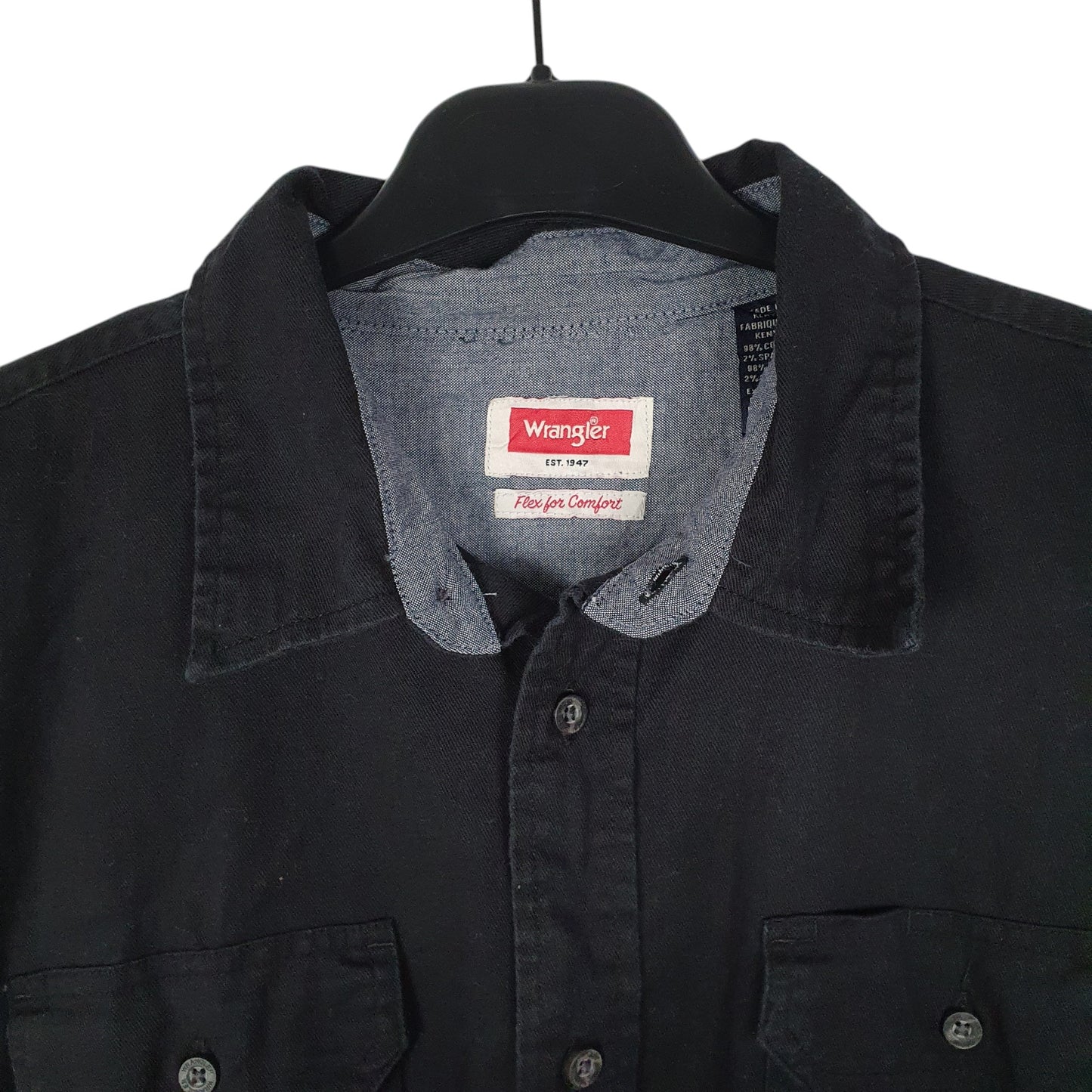 Mens Black Wrangler   Shirt