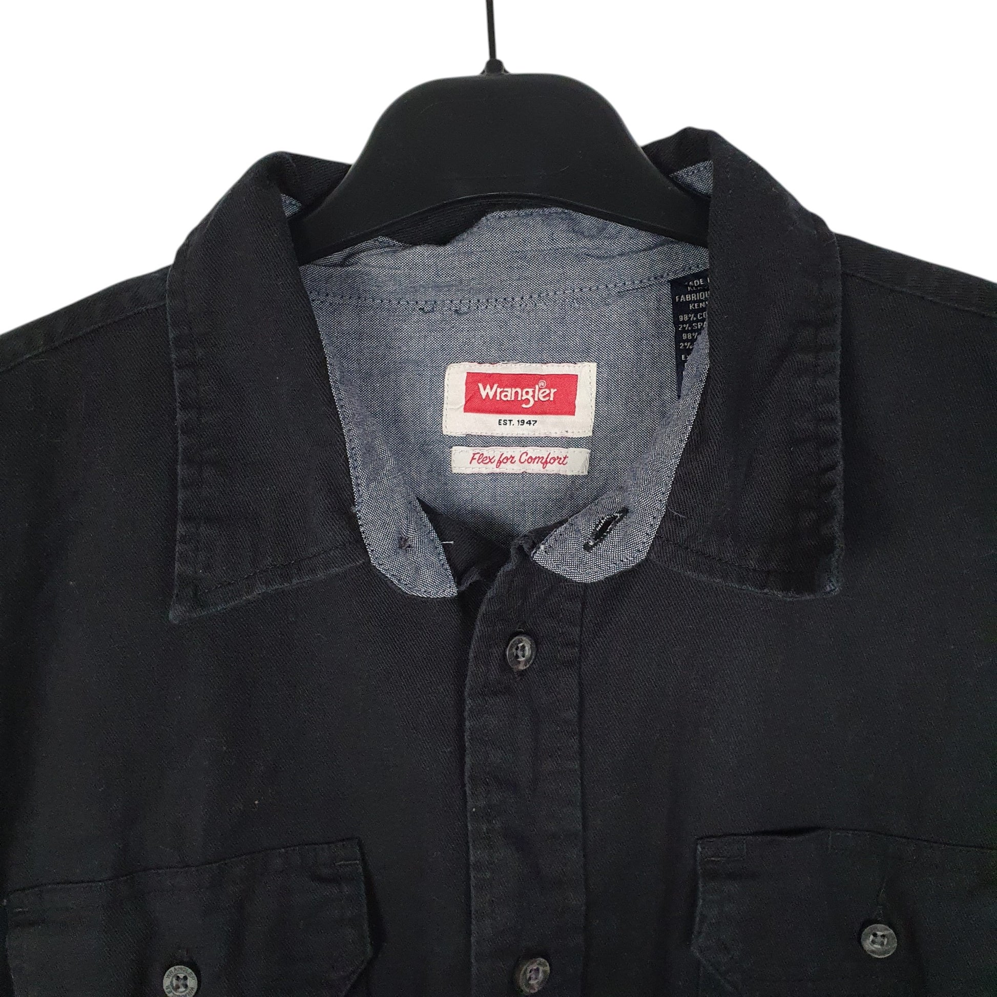 Mens Black Wrangler   Shirt
