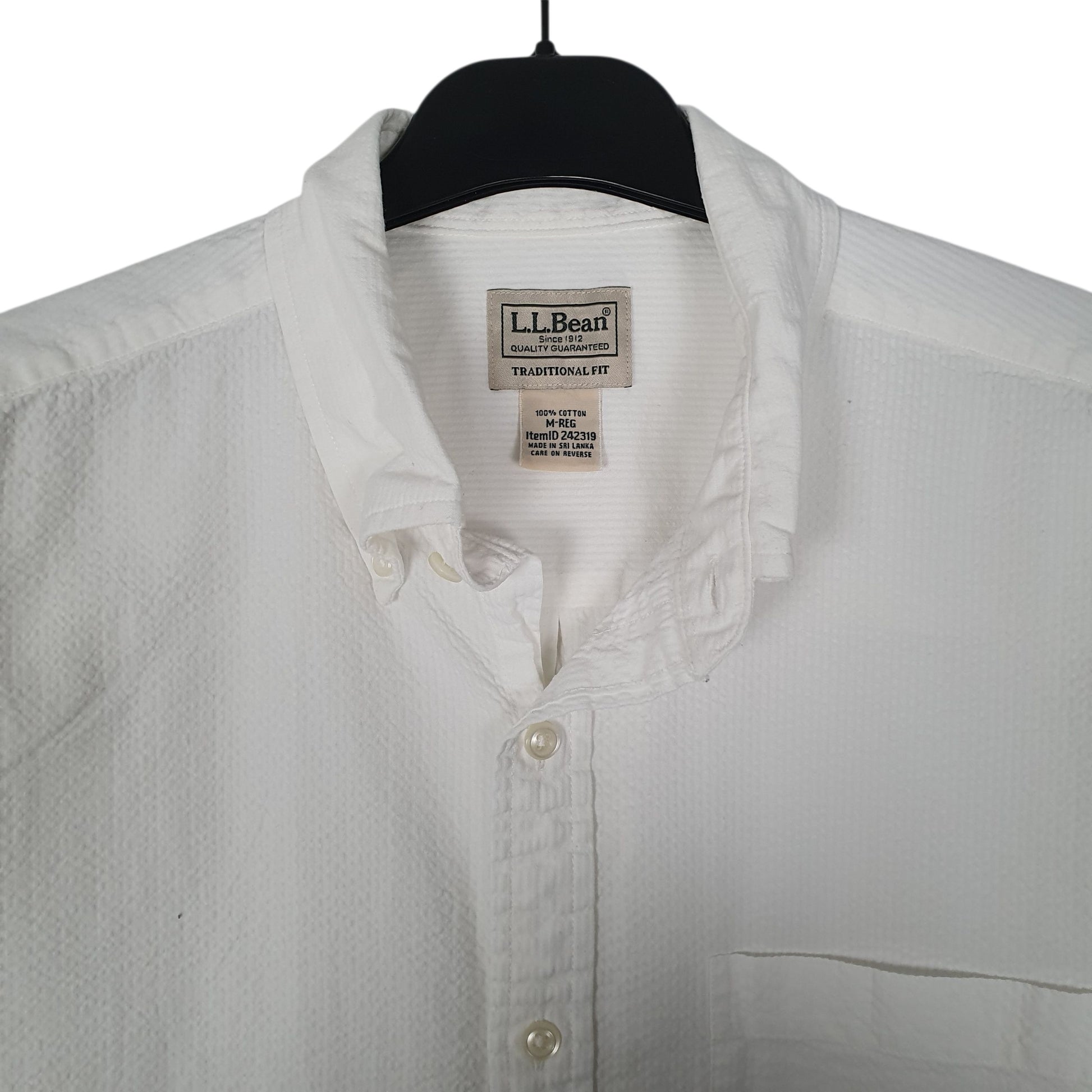 Mens White L.L.Bean   Shirt