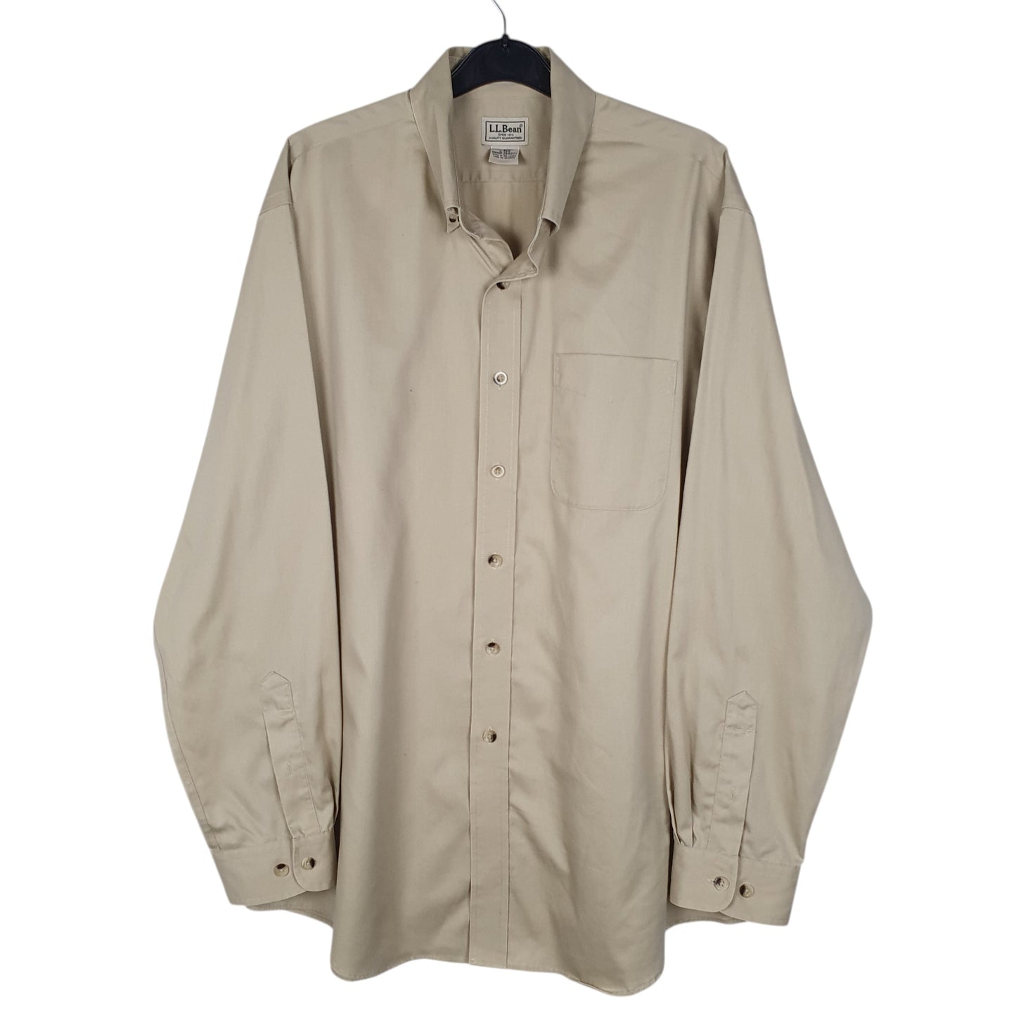 Mens Beige L.L.Bean  Long Sleeve Shirt