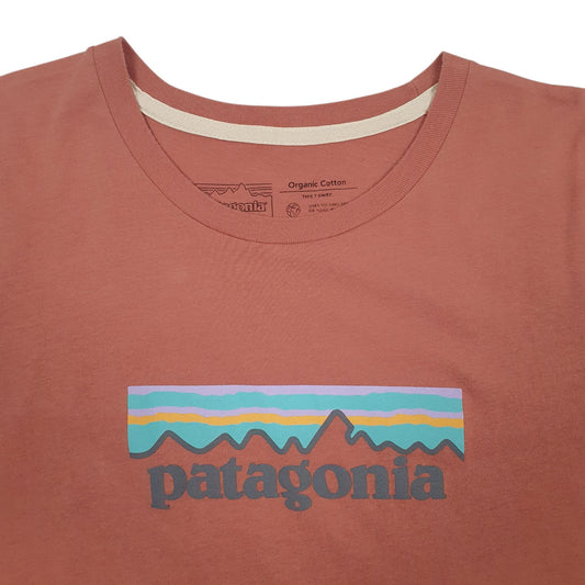 Mens Red Patagonia Spellout  T Shirt