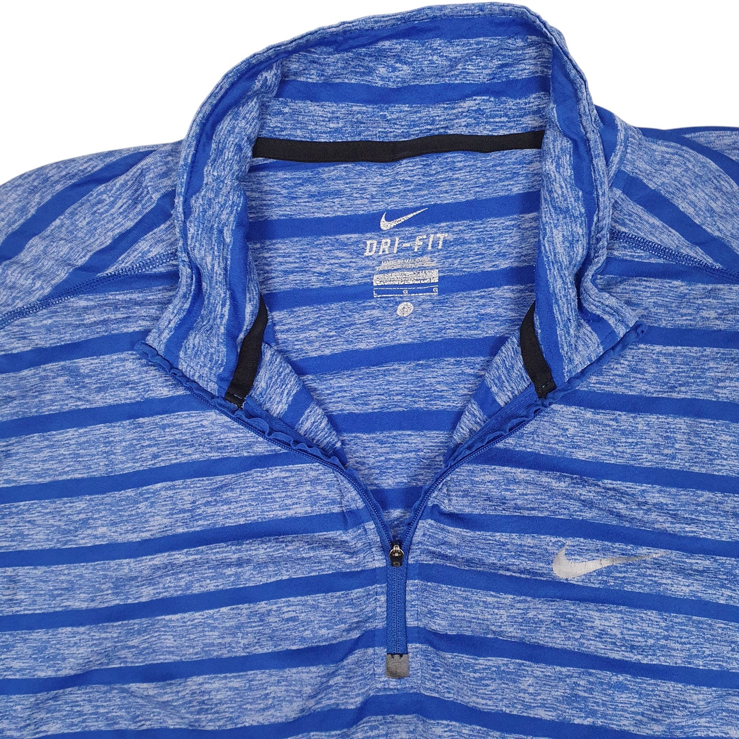 Mens Blue Nike Dri Fit Lightweight Quarter Zip Jumper