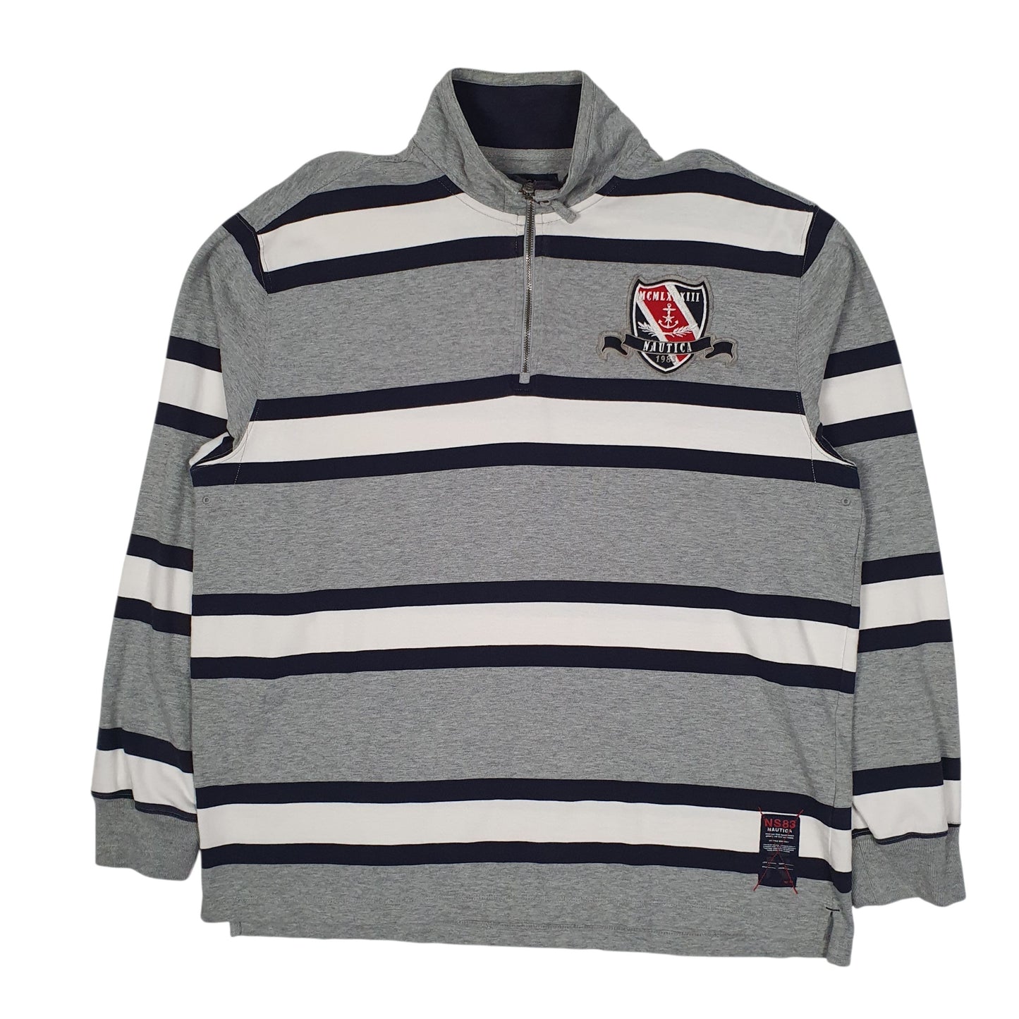 Mens Grey Nautica  Quarter Zip Jumper
