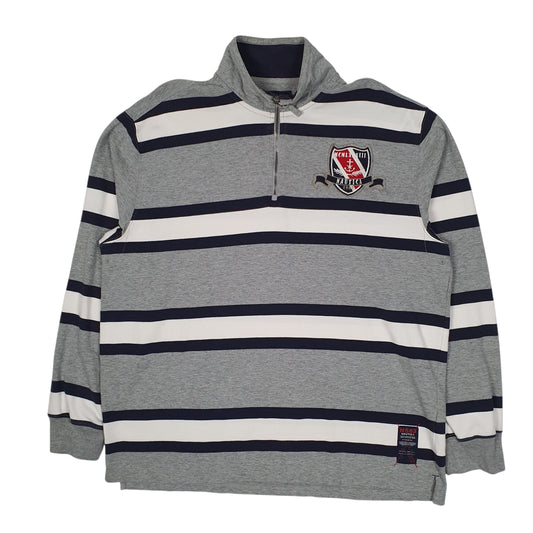 Mens Grey Nautica  Quarter Zip Jumper