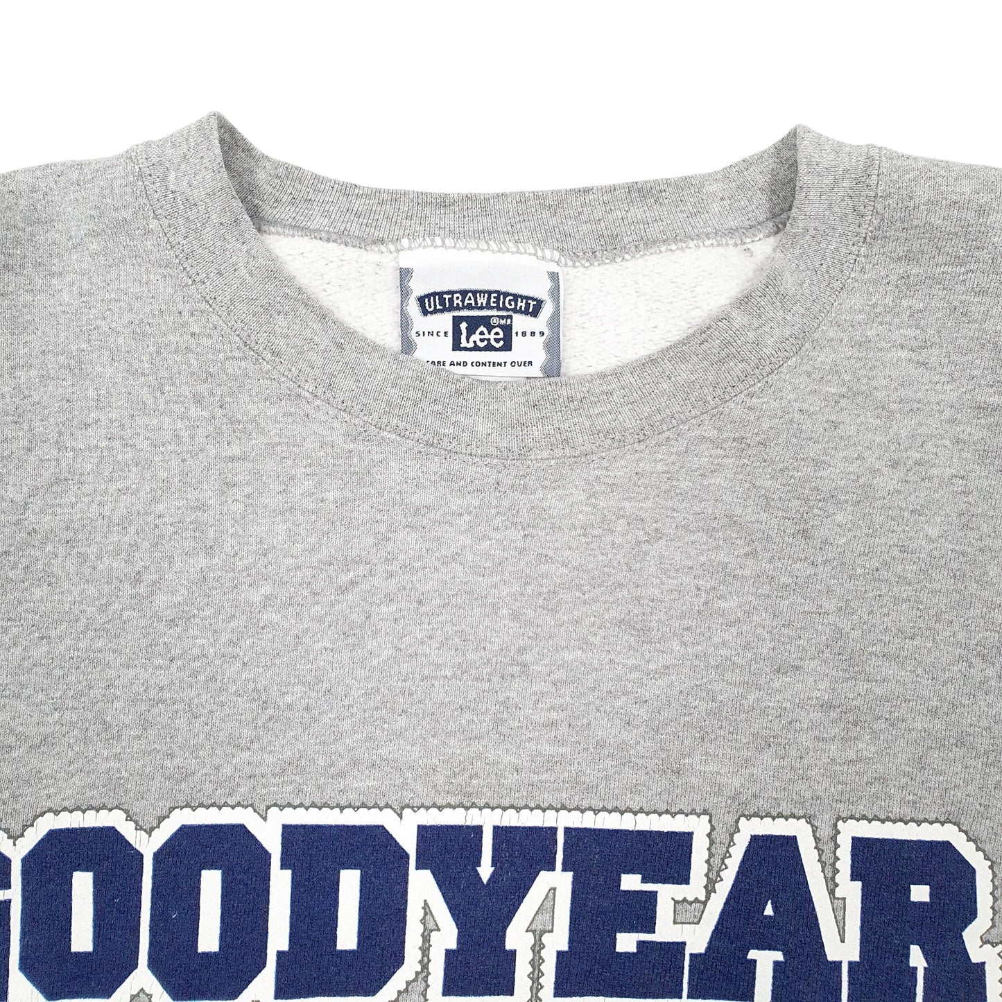 Mens Grey Lee Vintage 90s Good Year Crewneck Jumper