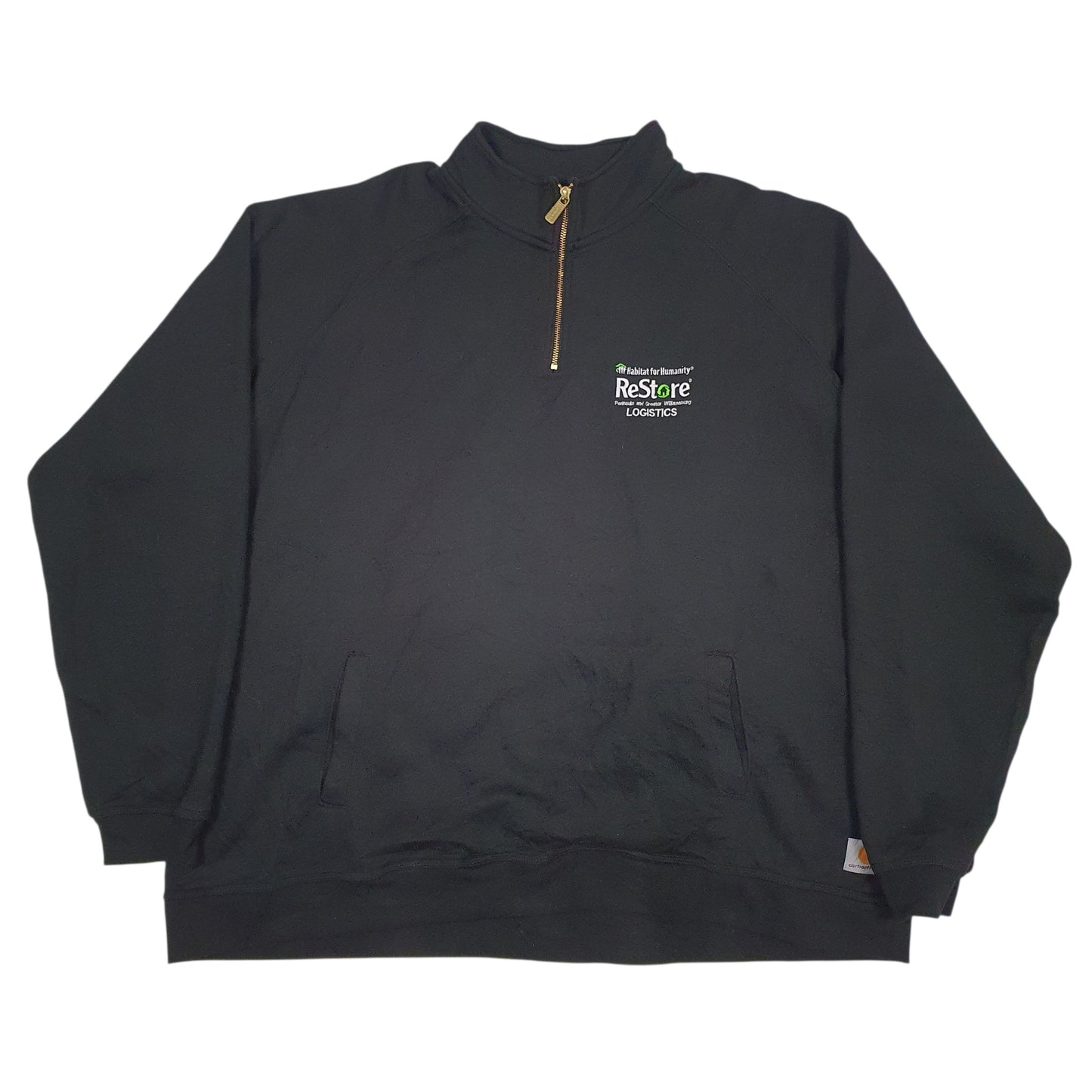 Mens Black Carhartt  Quarter Zip Jumper