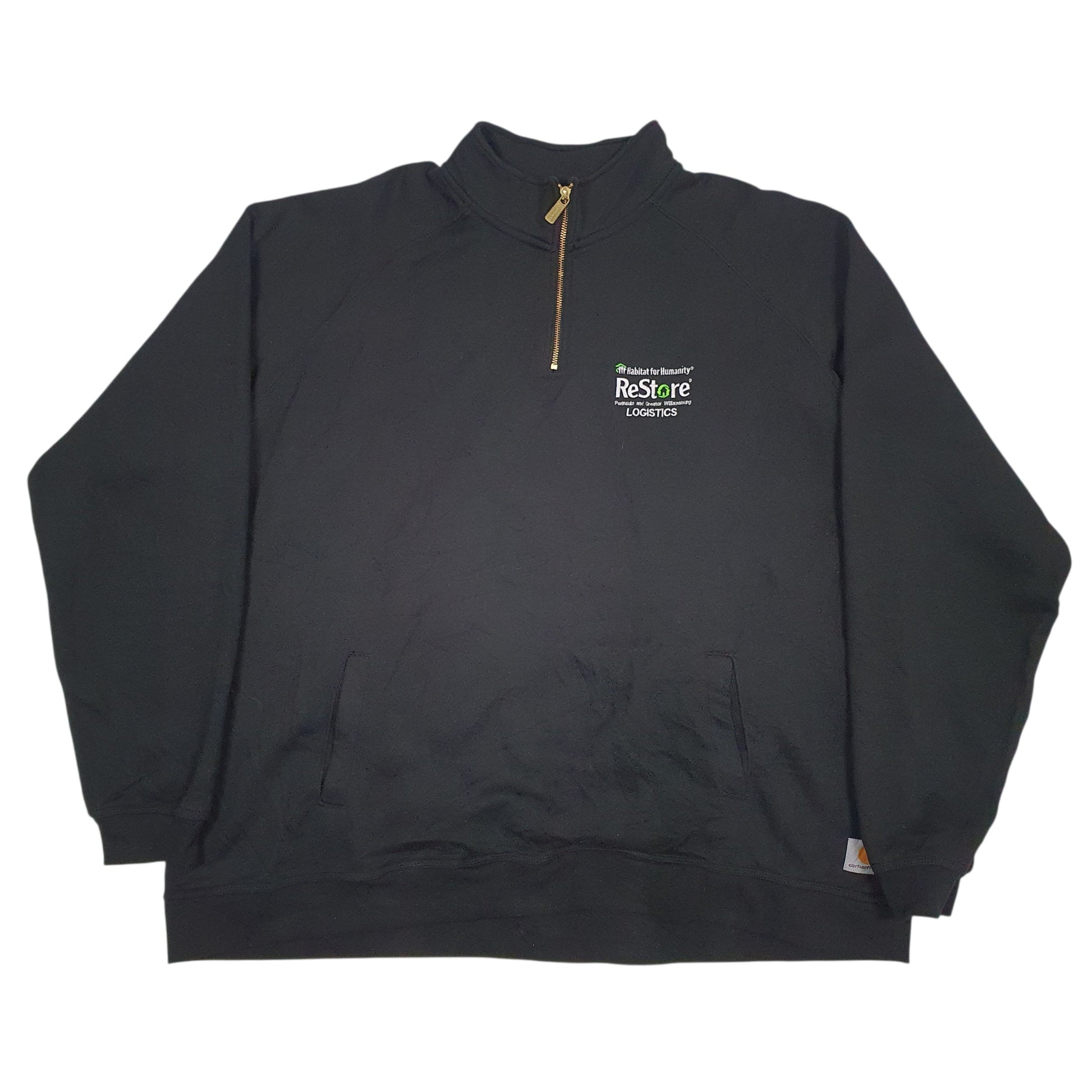 Mens Black Carhartt  Quarter Zip Jumper