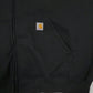 Mens Black Carhartt Hoodie Full Zip Jumper