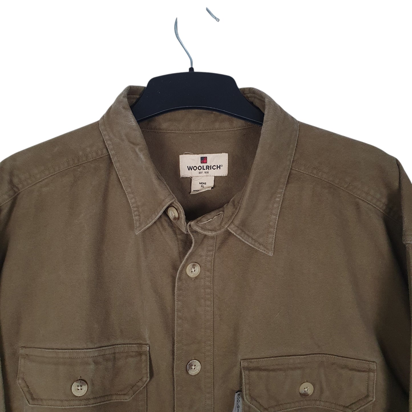 Mens Brown Woolrich Heavy  Shirt