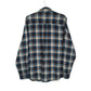 Womens Blue Woolrich Thick Flannel Plaid  Shirt