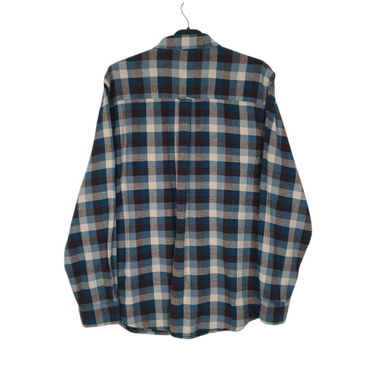 Womens Blue Woolrich Thick Flannel Plaid  Shirt