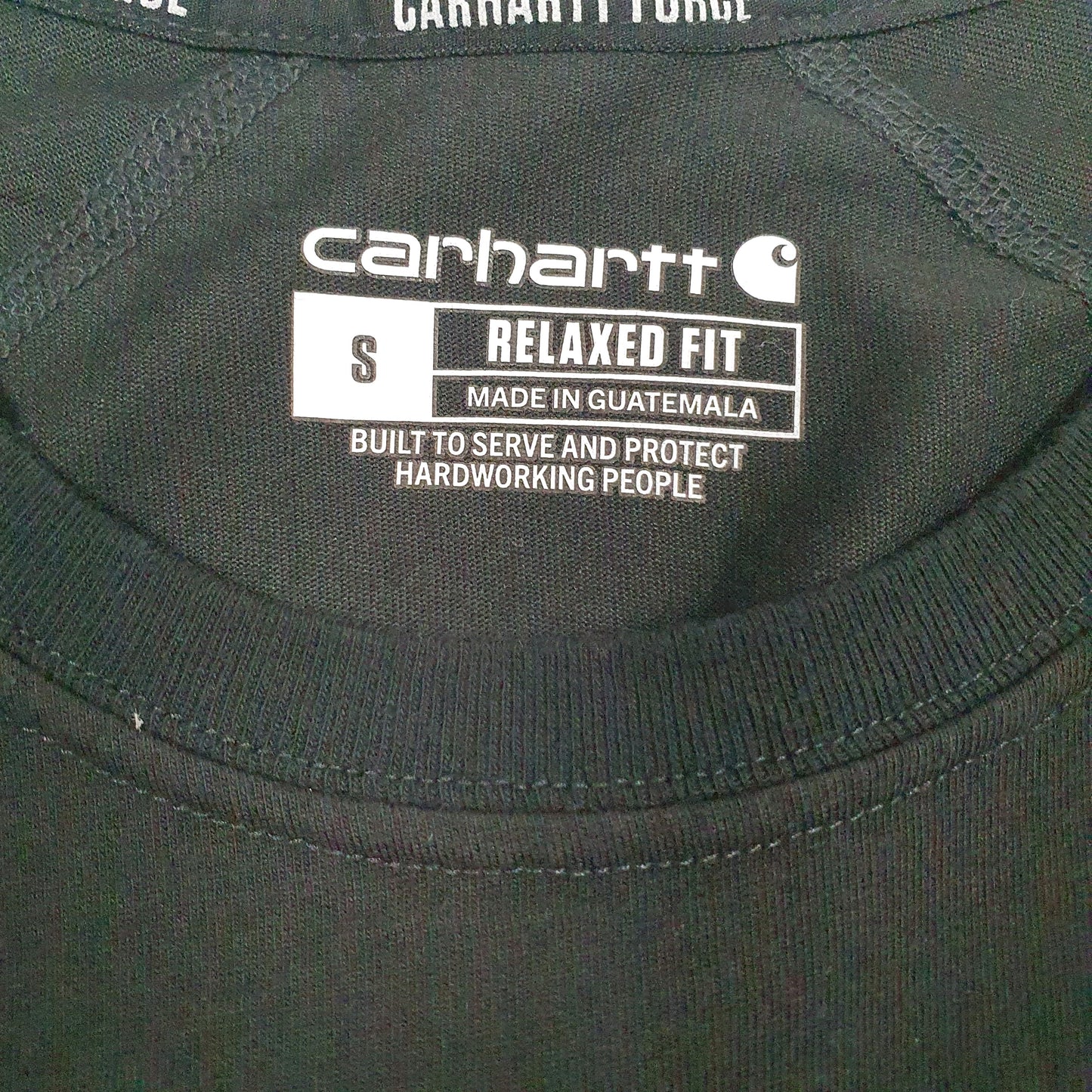 Mens Black Carhartt Spellout  T Shirt