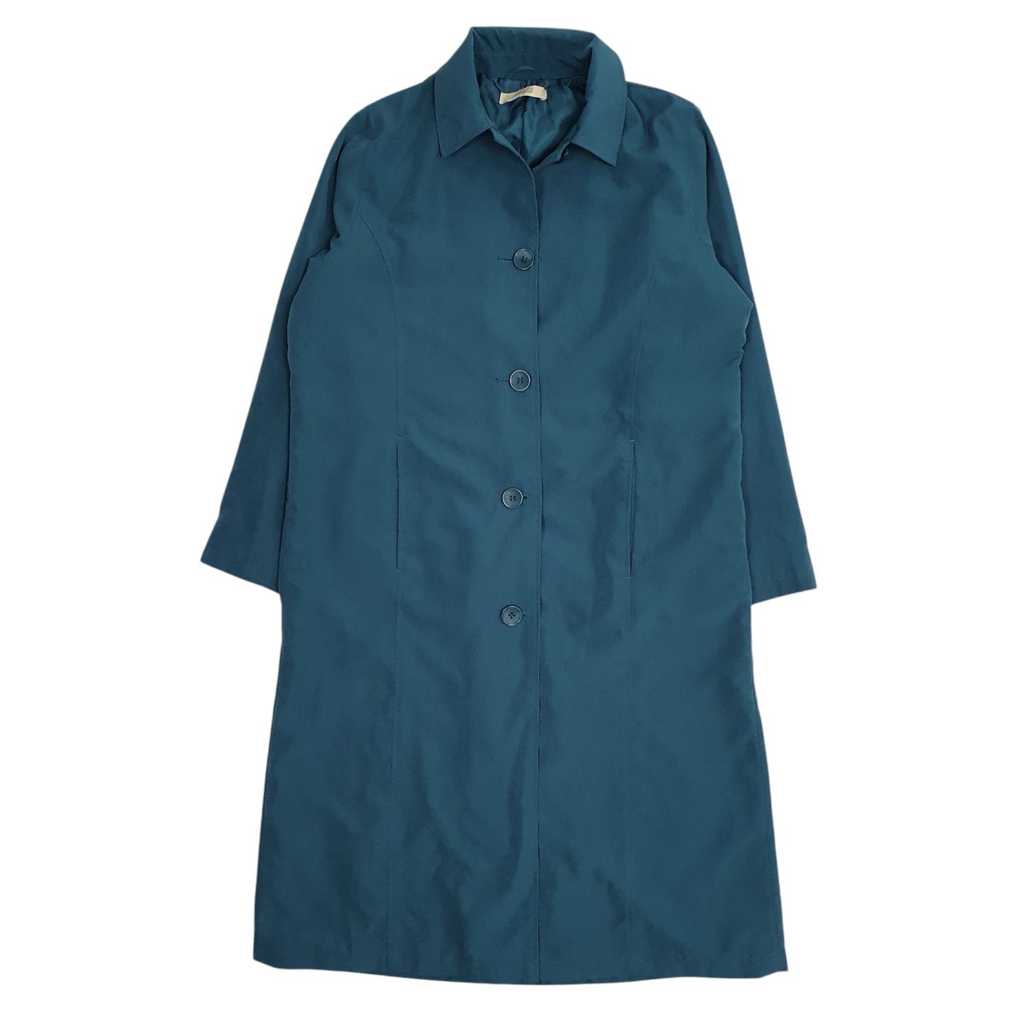 Womens Blue Classics Overcoat Longline  Coat