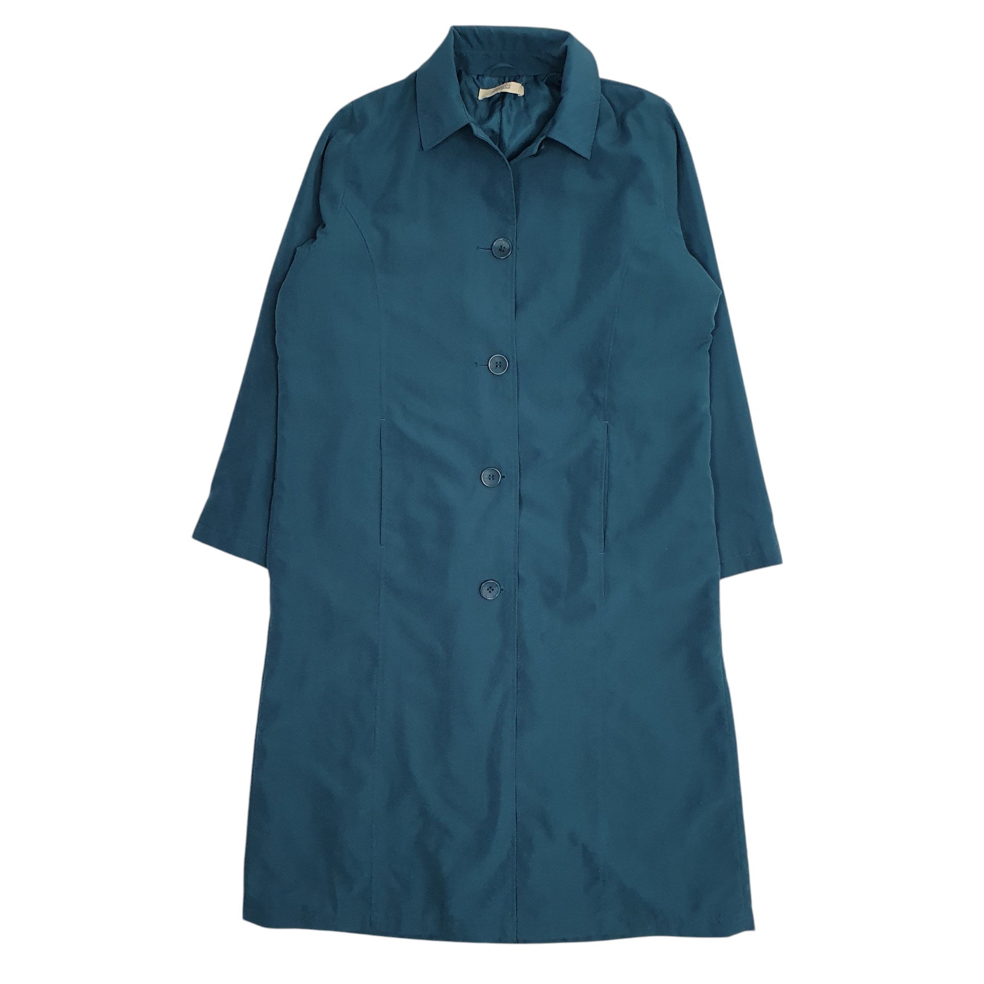 Womens Blue Classics Overcoat Longline  Coat
