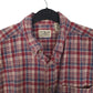 Mens Burgundy L.L.Bean Scotch Plaid Flannel  Shirt