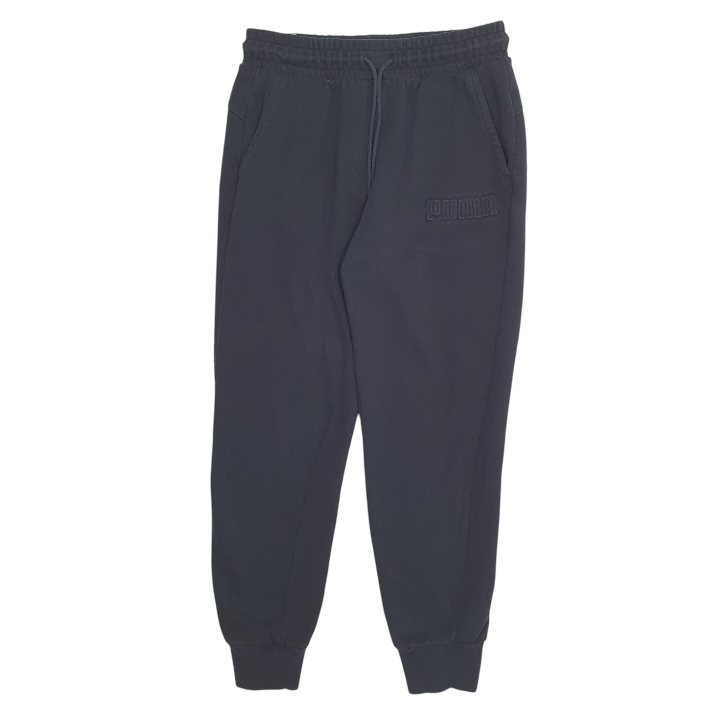 Mens Black Puma  Jogger Trousers