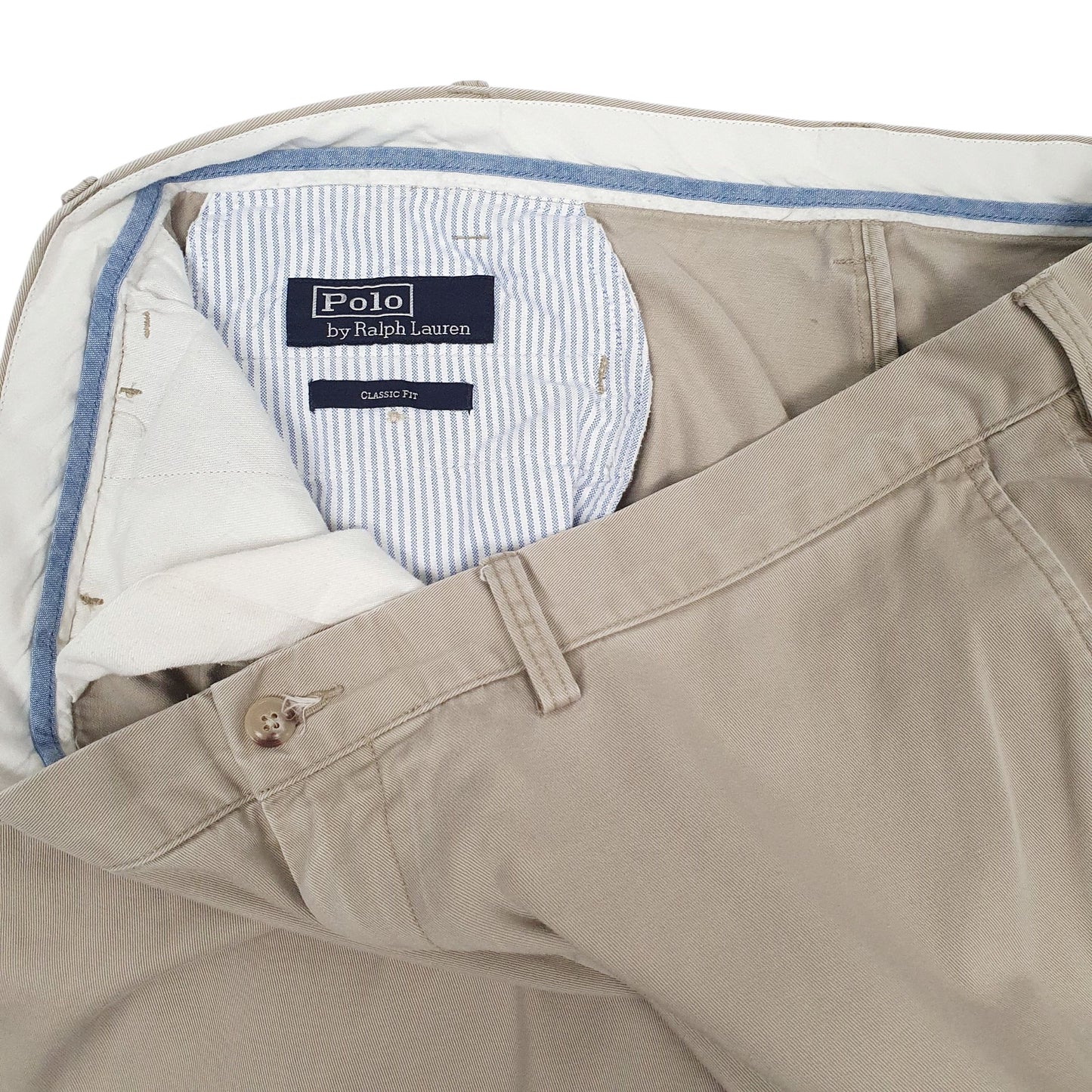 Mens Beige Polo Ralph Lauren Classic Fit  Trousers